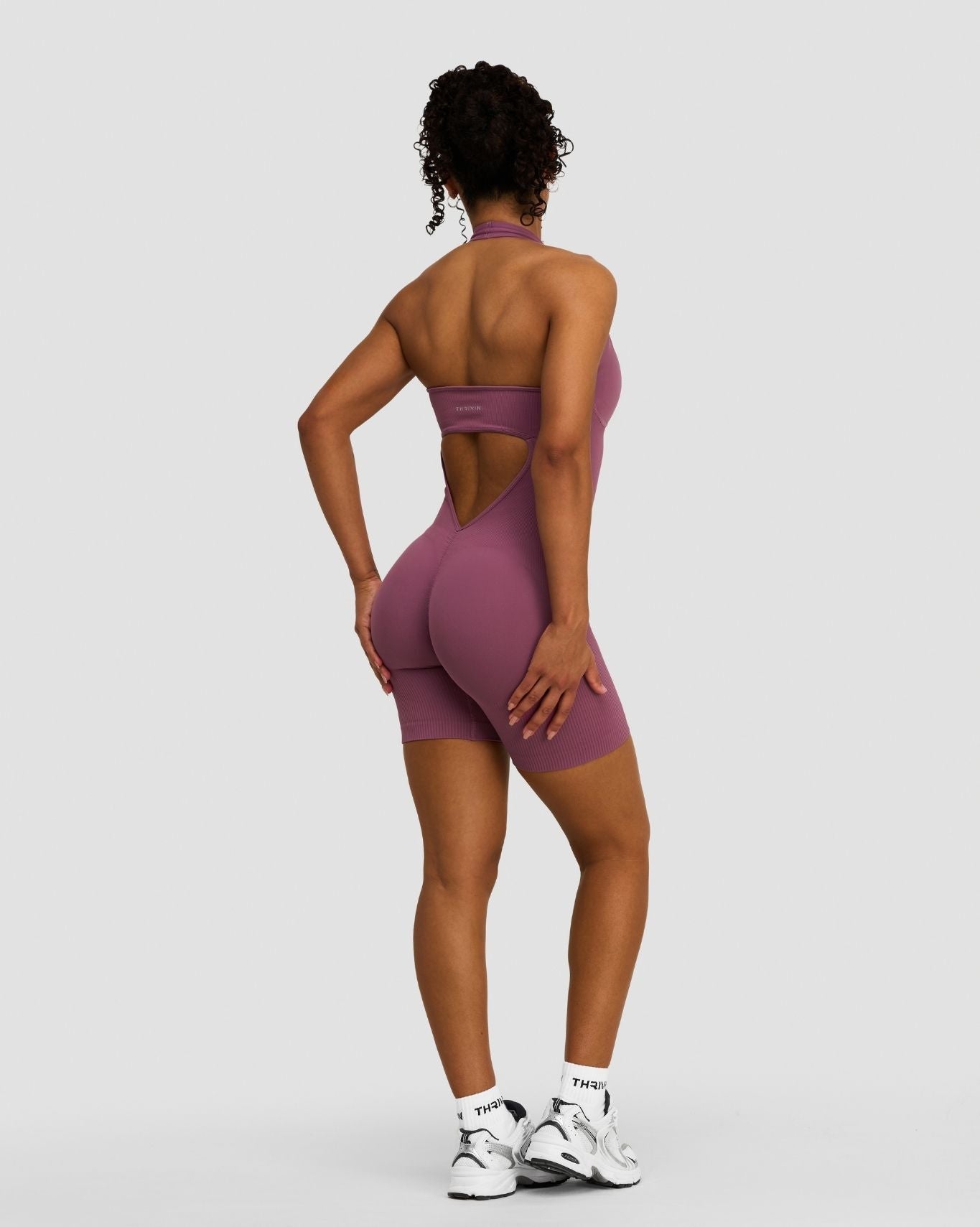 Elevate™ Sculpting Halterneck All In One | Orchid Mauve