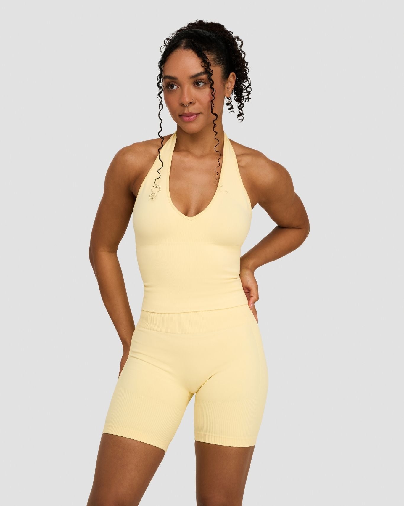Elevate™ Sculpting Seamless Halterneck Top | Golden Butter