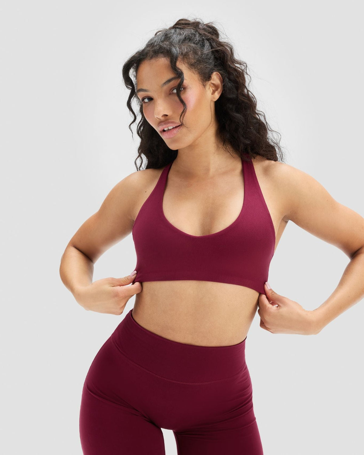 Essence Racer Back Sports Bra | Cherry Berry