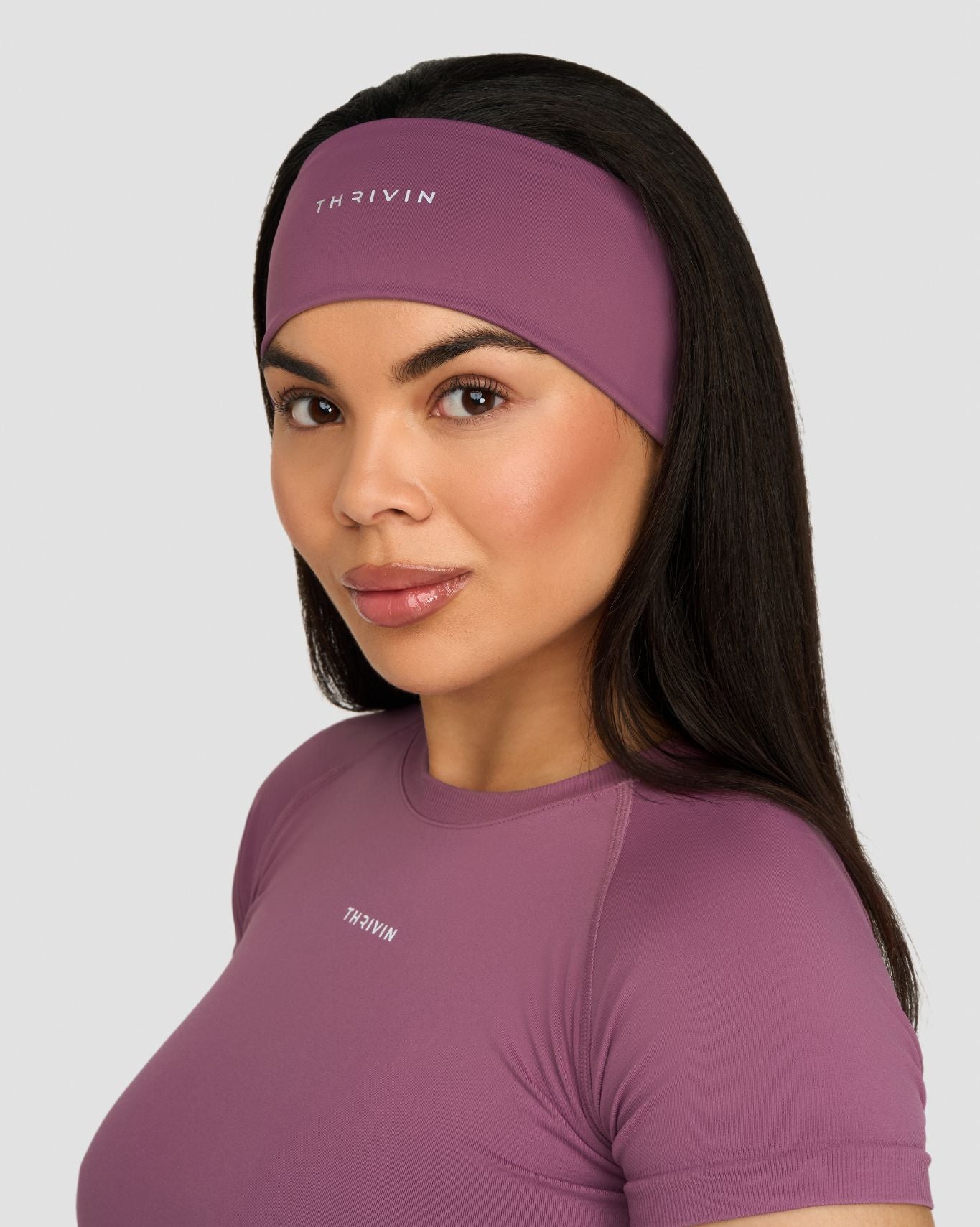 The Essential Collection Chrome Logo Headband | Orchid Mauve