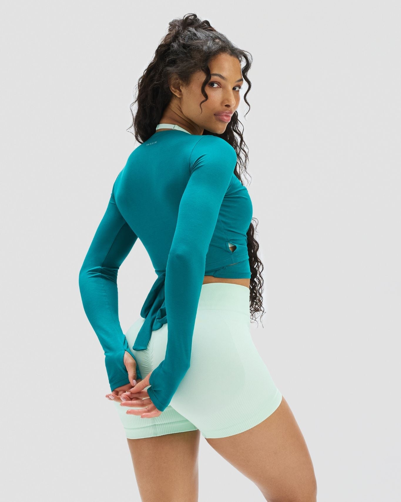The Essential Collection Sheer Crop Wrap | Harbor Blue