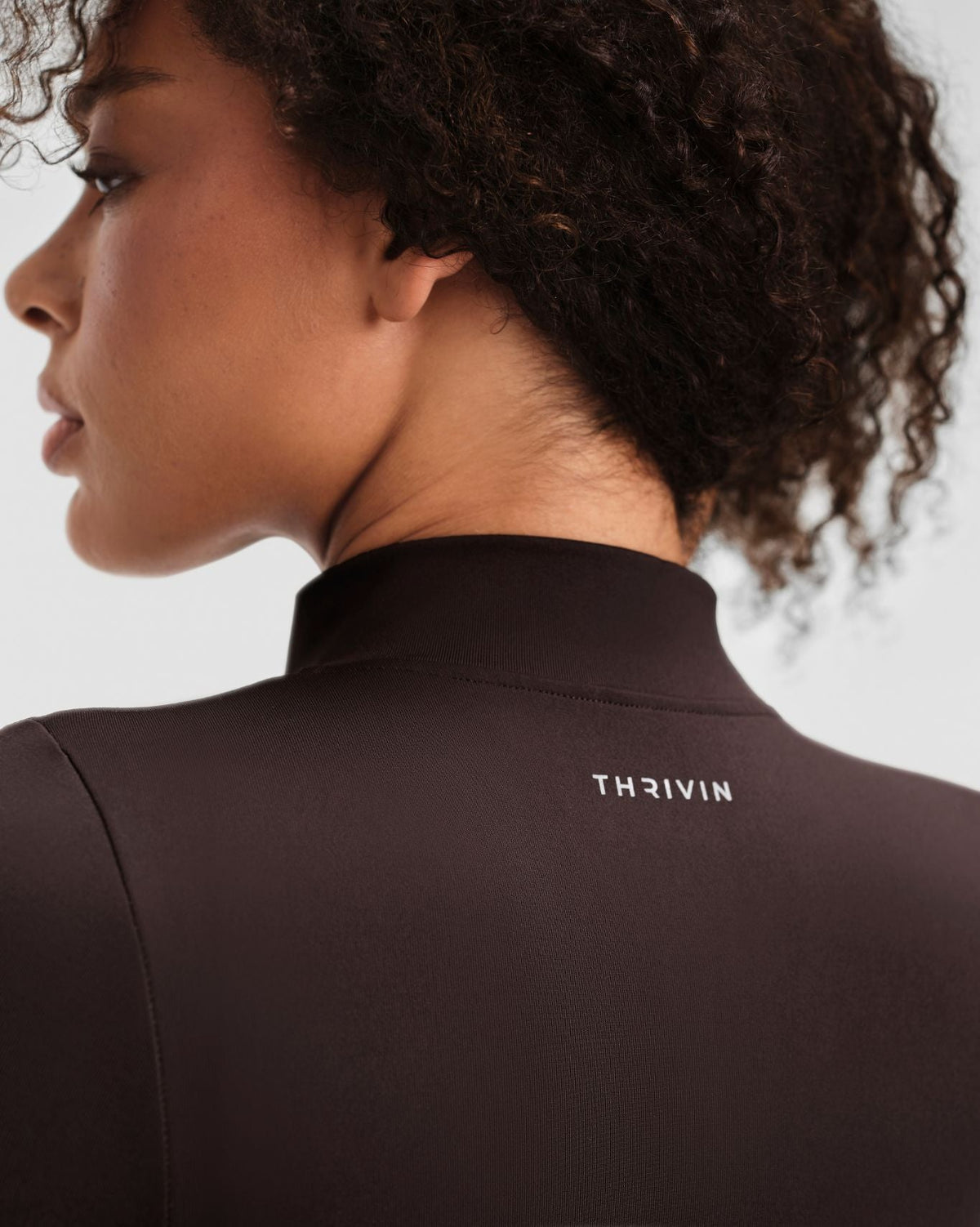 Elevate™ Compression Long Sleeve Jacket | Coffee