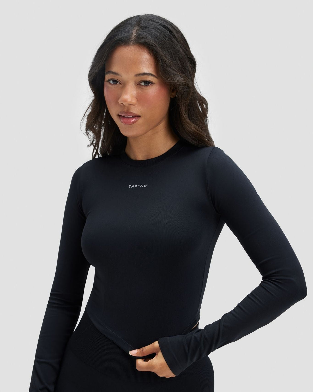 Elevate™ Compression Long Sleeve Top | Night Black