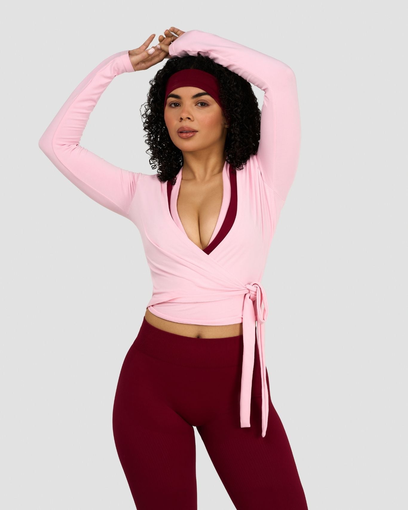 The Essential Collection Wrap Top | Cotton Pink