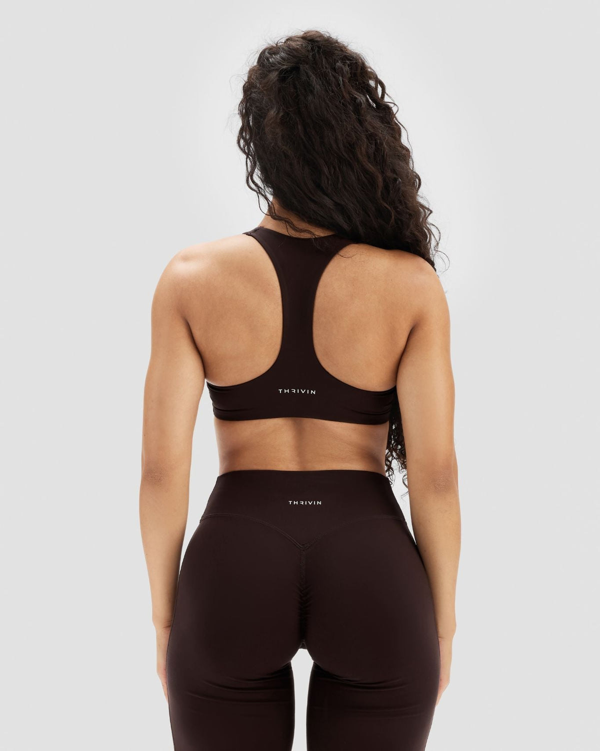 Essence Racer Back Sports Bra | Coffee