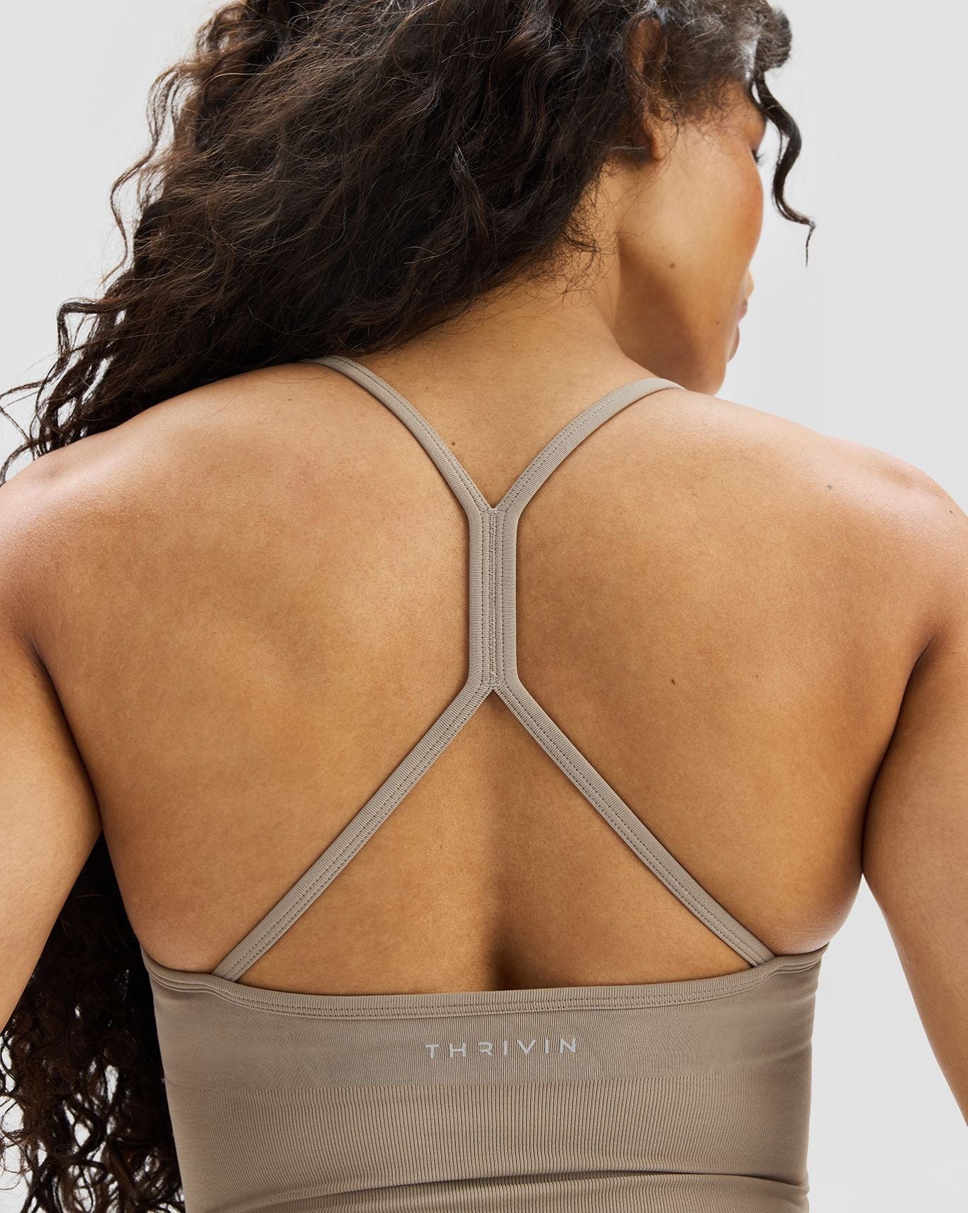 Elevate™ Sculpting Seamless Cross Back Top | Latte