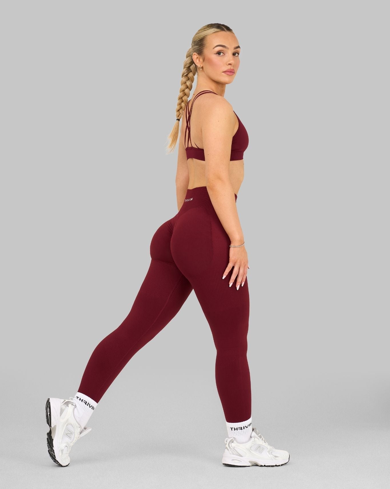 Elevate™ Sculpting High Waist Scrunch Leggings | Fine Wine