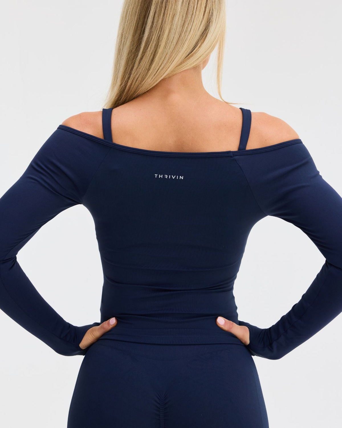Elevate™ Sculpting Seamless V-Neck Top | Midnight Navy
