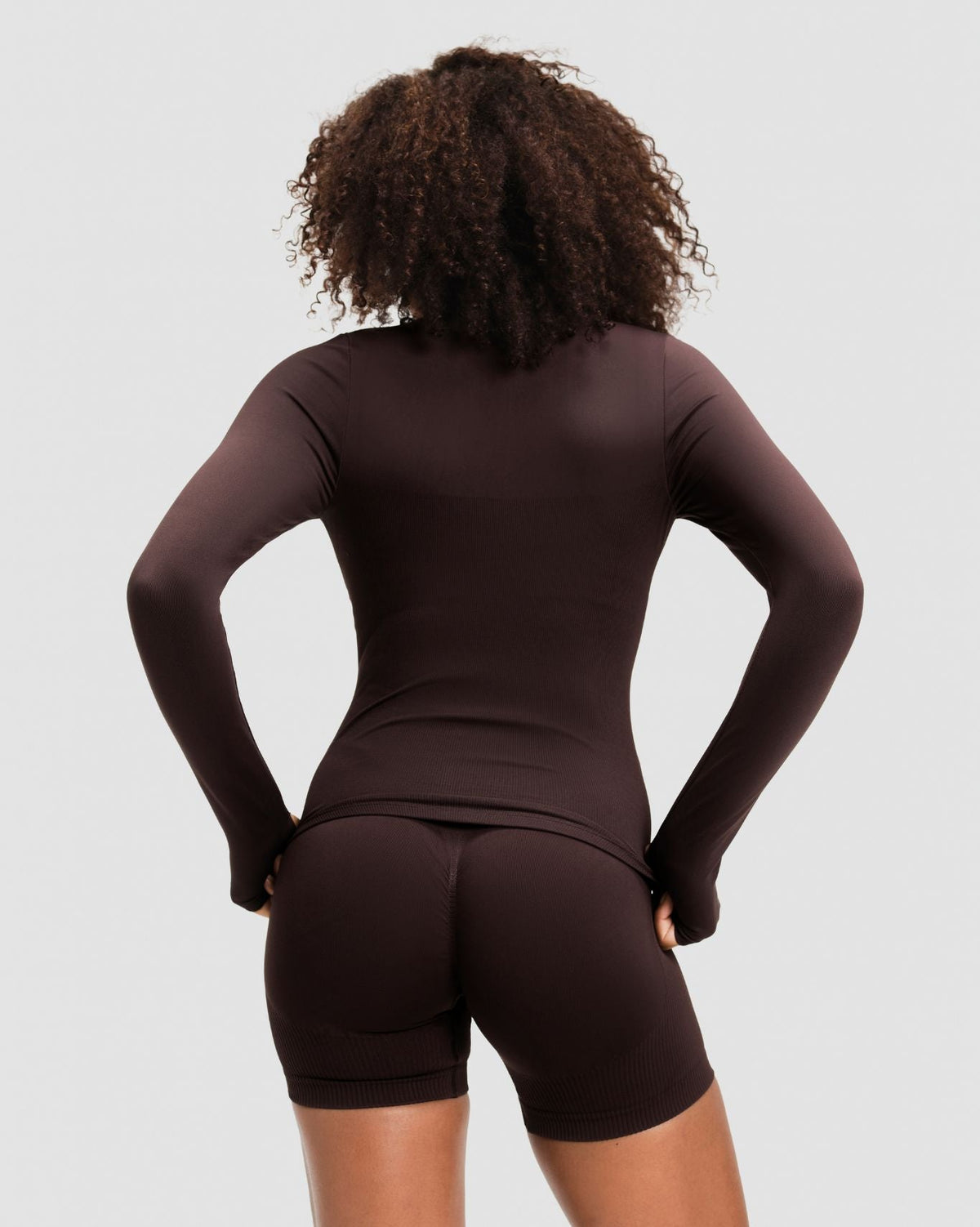 Elevate™ Compression Long Sleeve Jacket | Coffee
