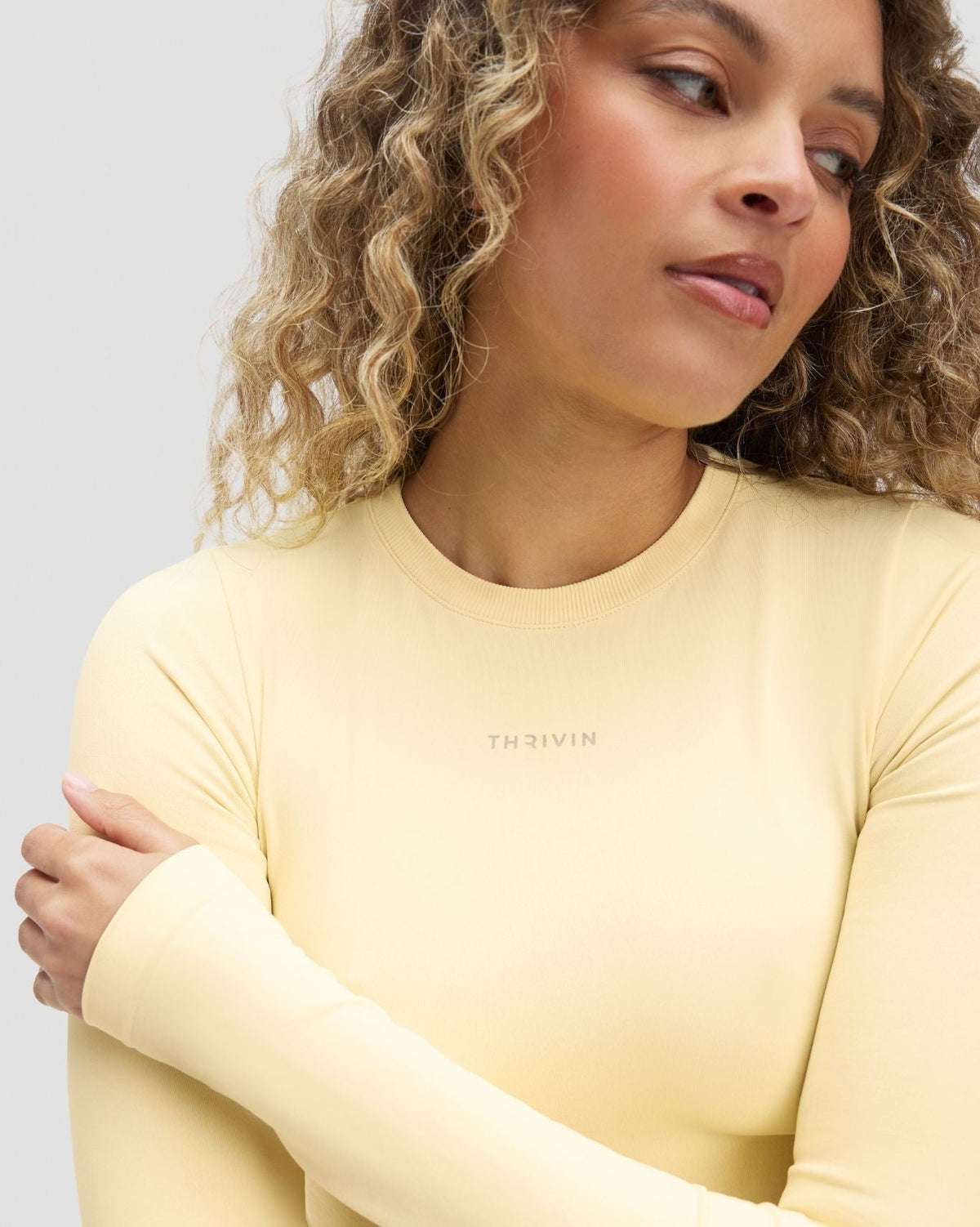 Elevate™ Compression Long Sleeve Top | Golden Butter