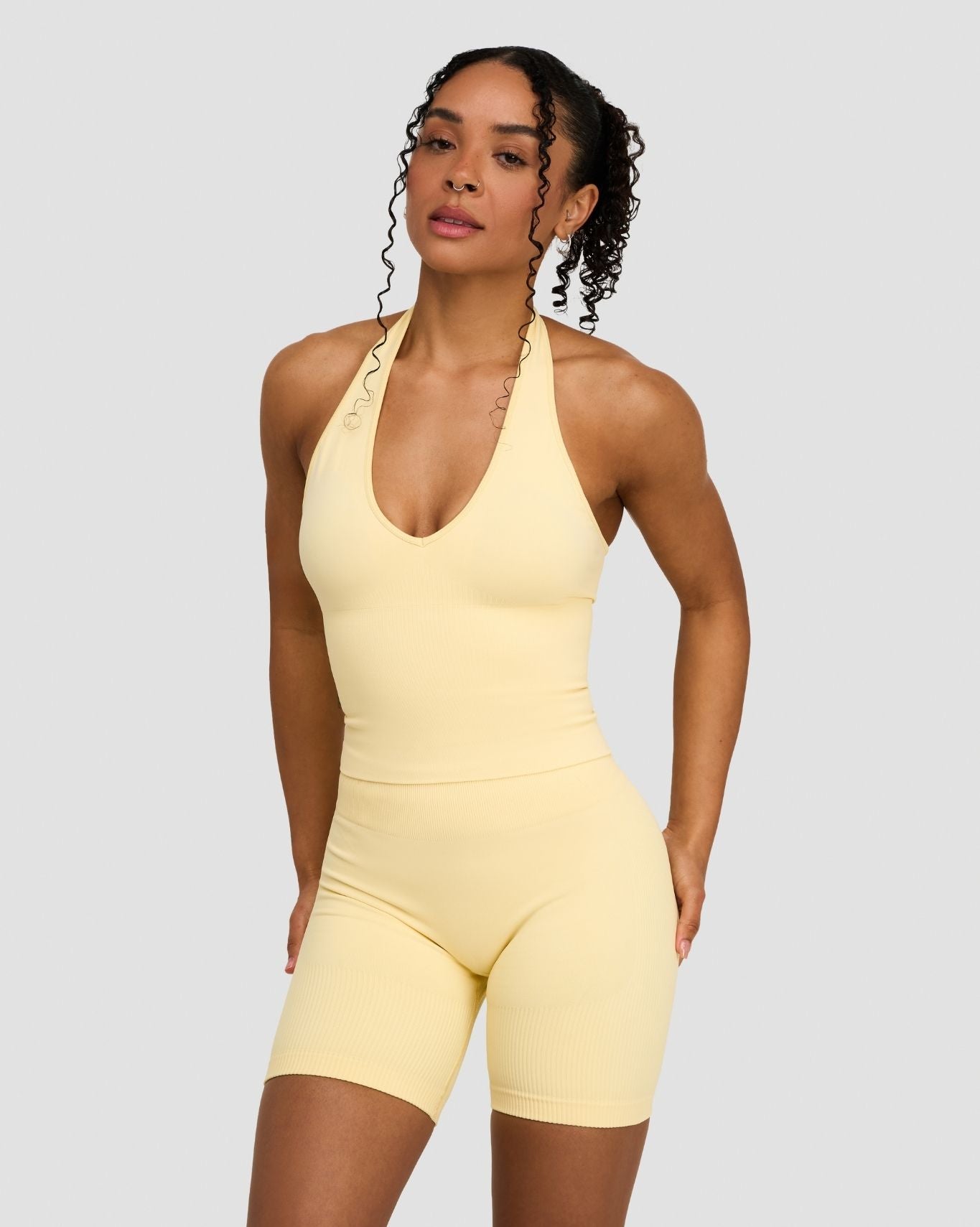Elevate™ Sculpting Seamless Halterneck Top | Golden Butter