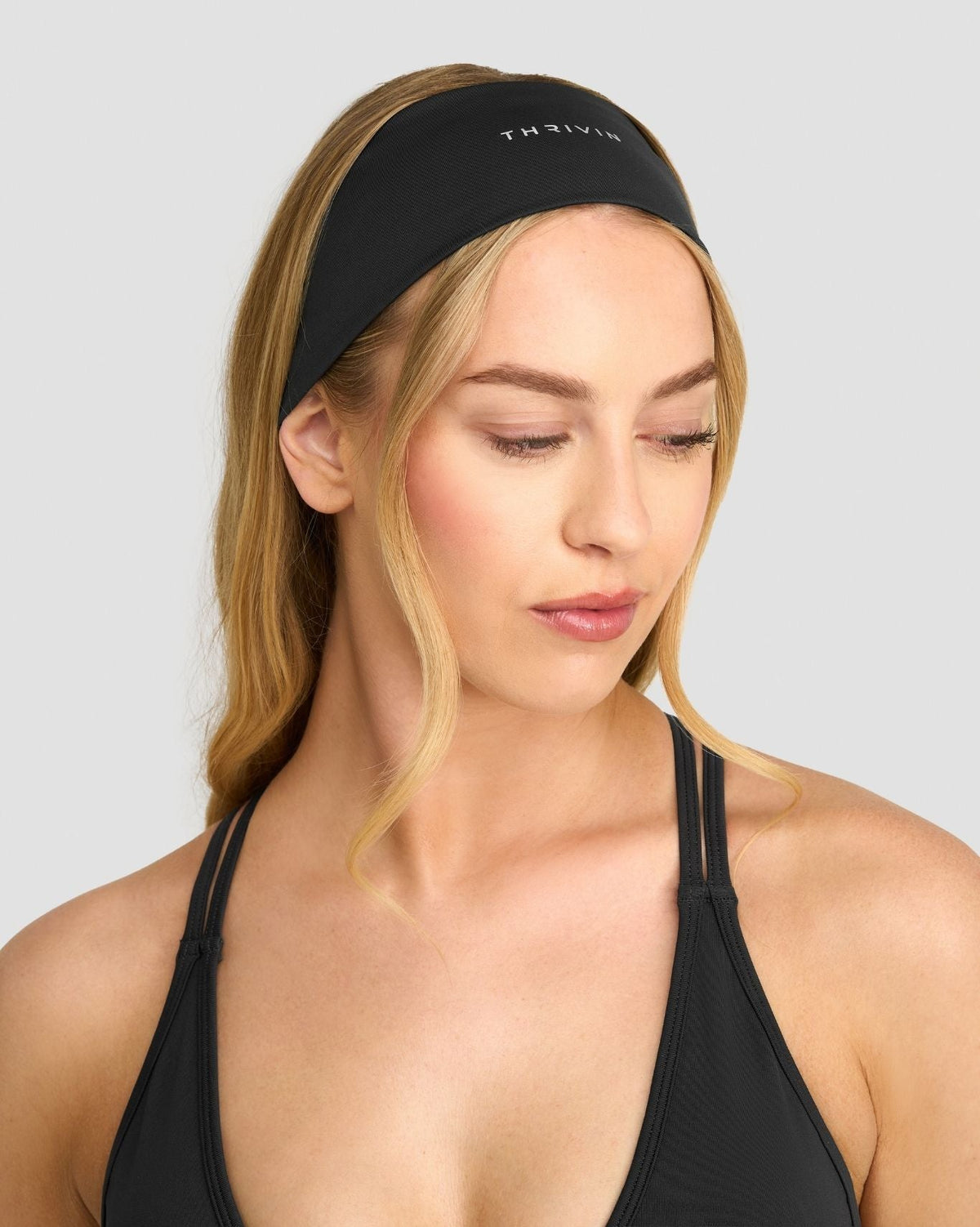 The Essential Collection Chrome Logo Headband | Charcoal Grey