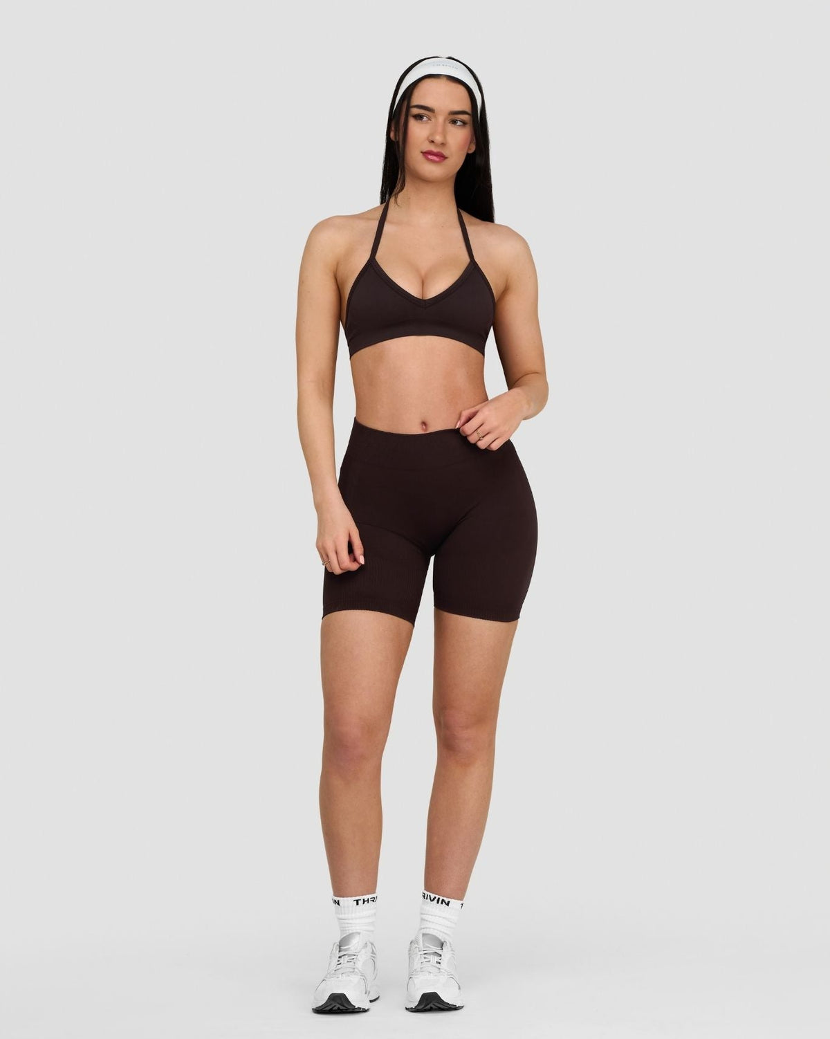 Elevate™ Sculpting Seamless Adjustable Halter Bra | Coffee