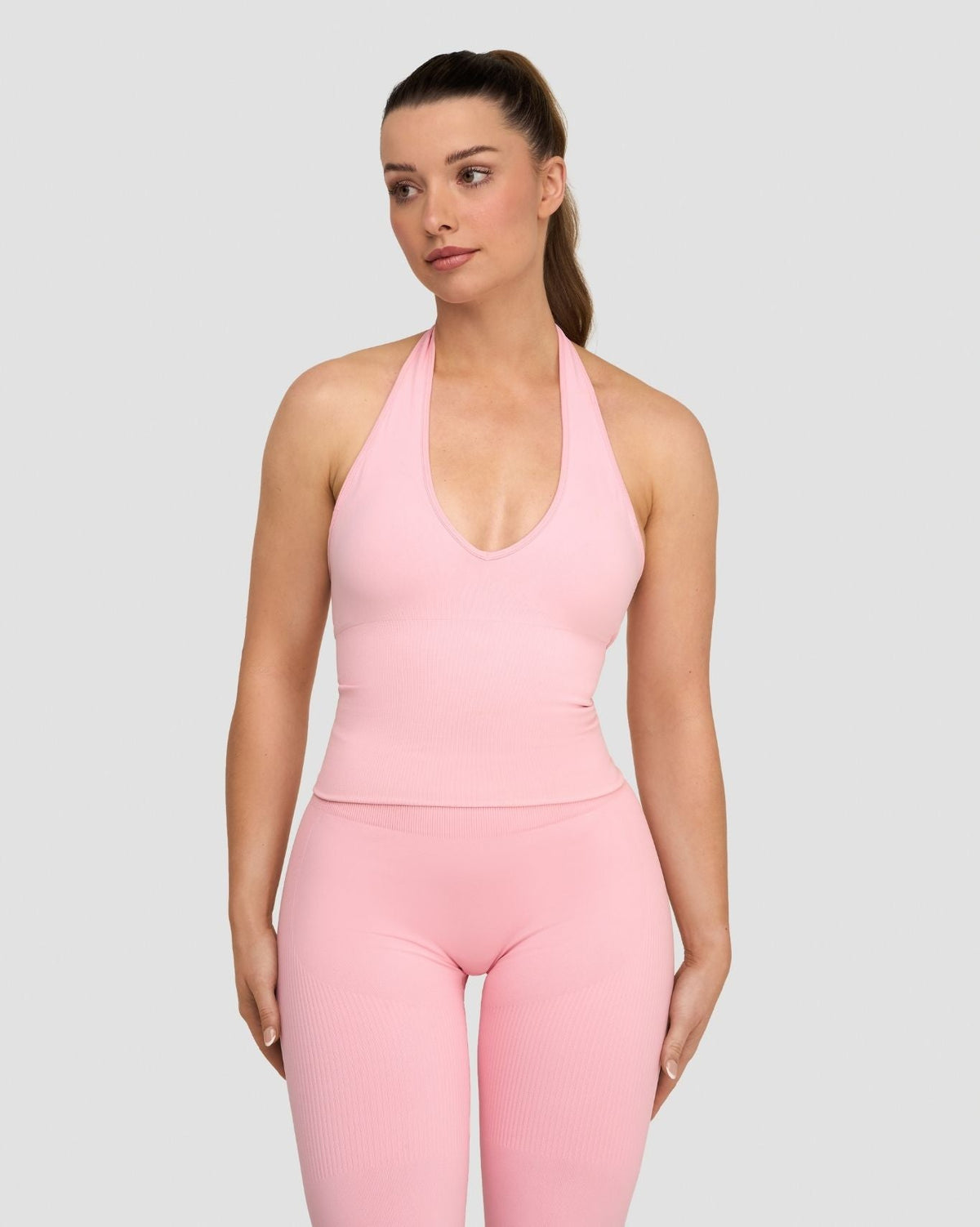 Elevate™ Sculpting Seamless Halterneck Top | Cotton Pink