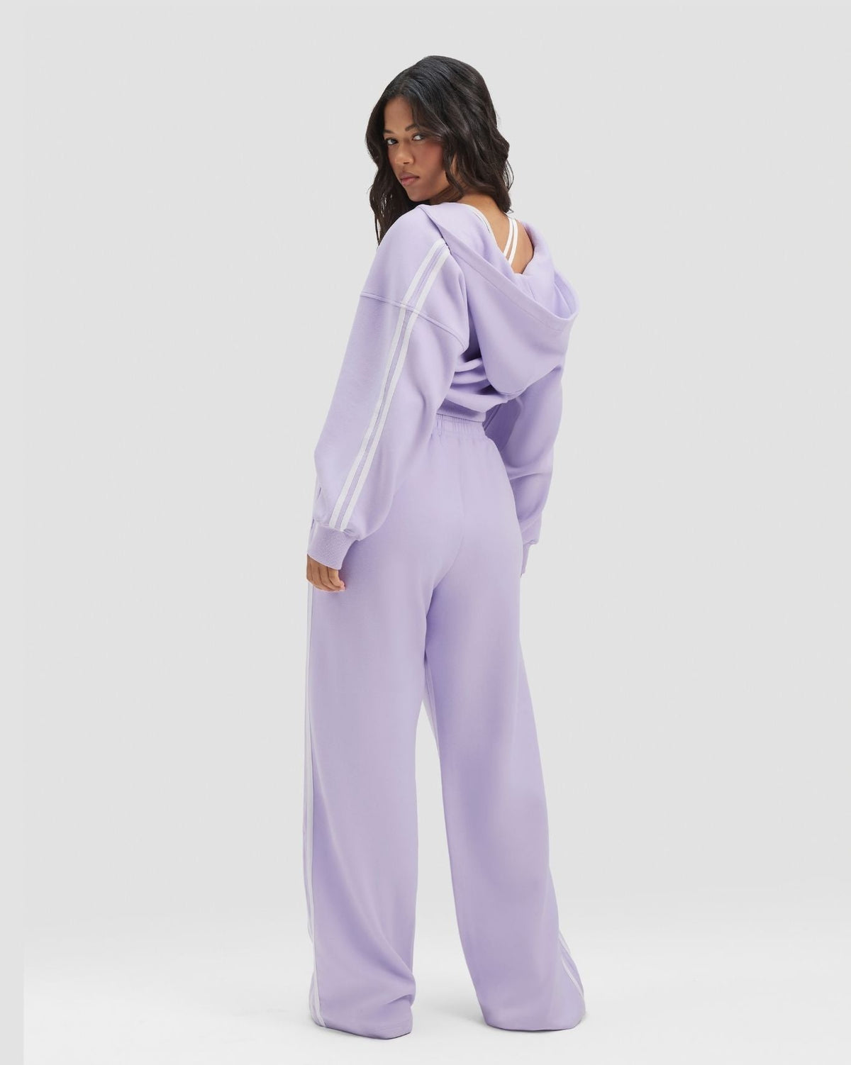 Essential Jersey Stripe Joggers | Lilac
