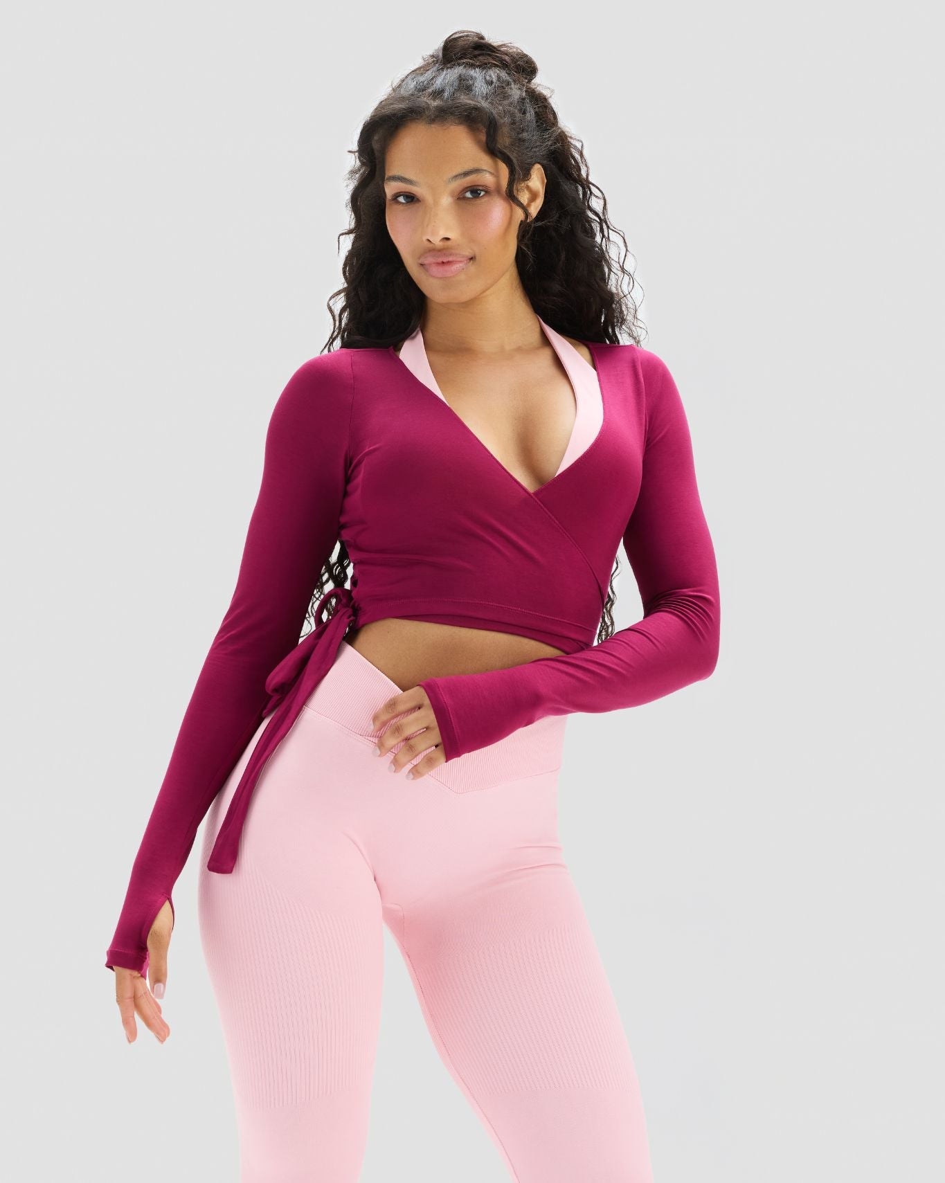 The Essential Collection Sheer Crop Wrap | Cherry Berry