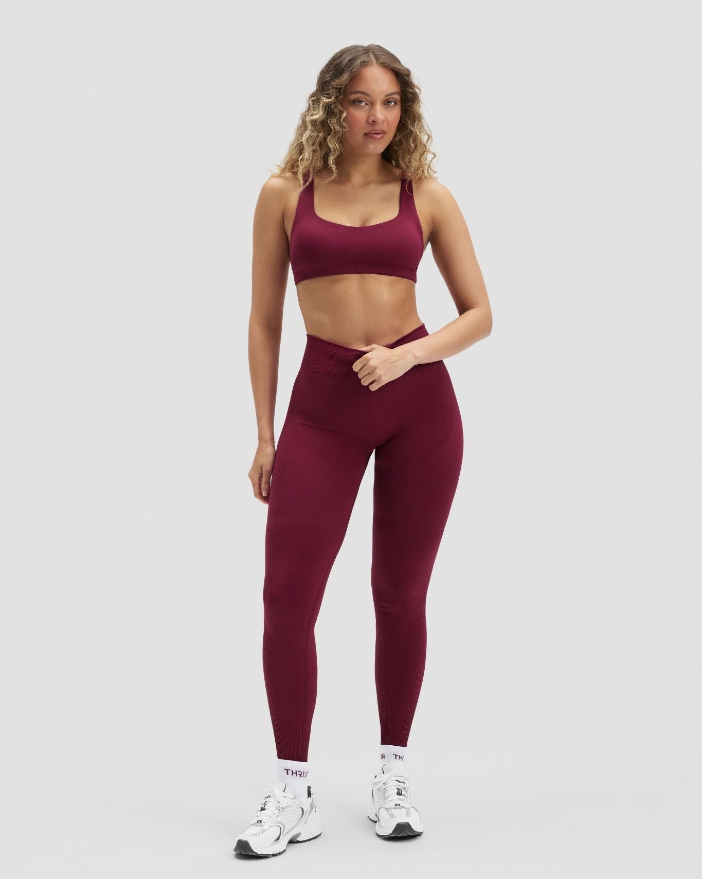 Elevate™ Sculpting Mid Waist Scrunch Leggings | Cherry Berry