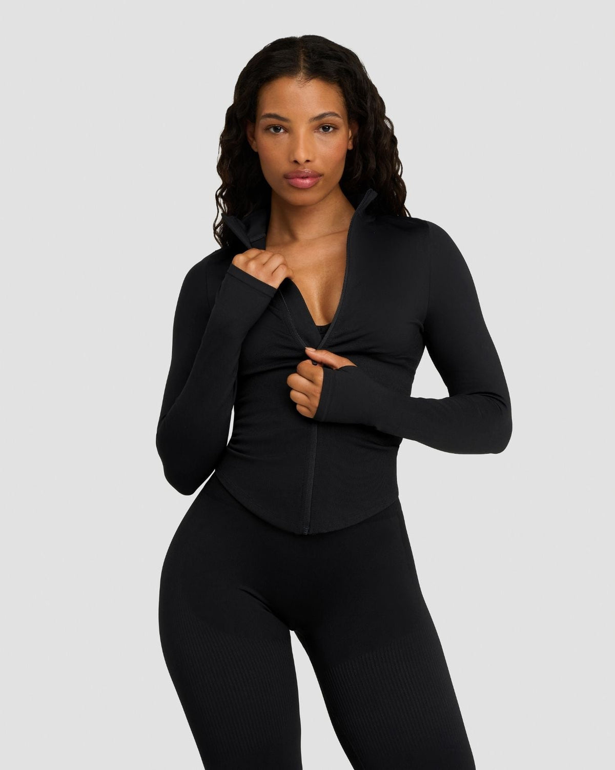 Elevate™ Compression Long Sleeve Jacket | Night Black