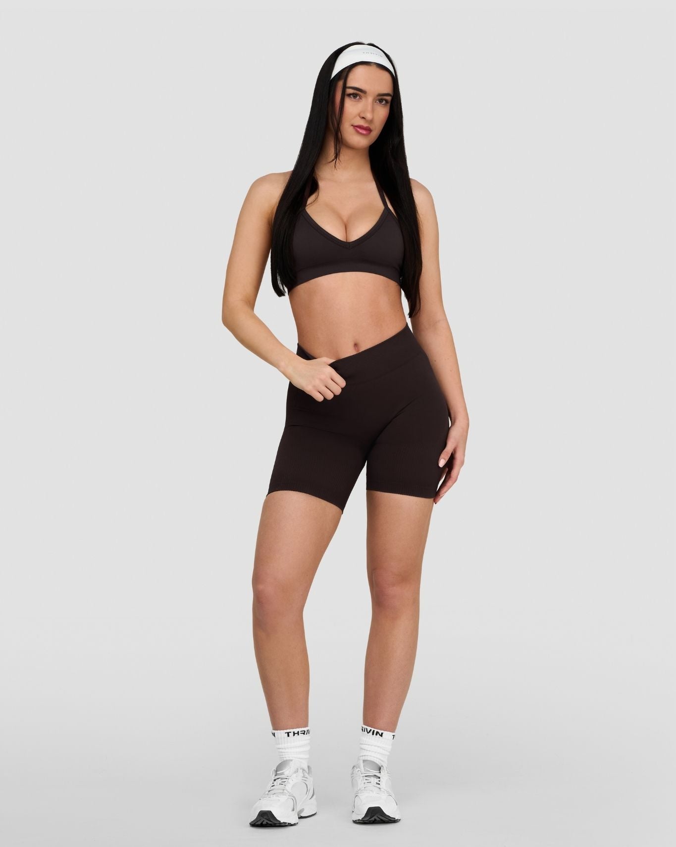 Elevate™ Sculpting Mid Waist Scrunch Shorts | Coffee