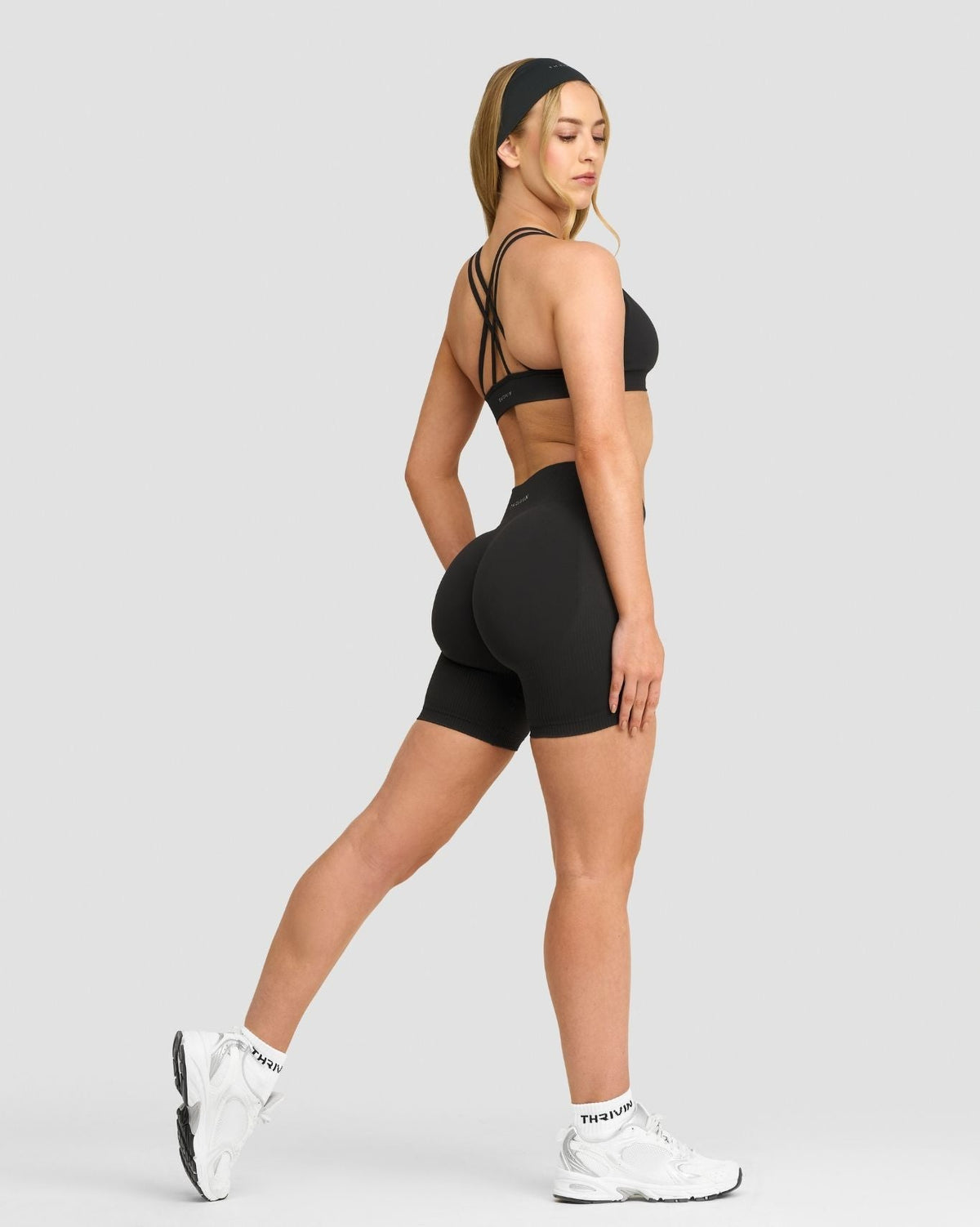 Elevate™ Sculpting Mid Waist Scrunch Shorts | Charcoal Grey
