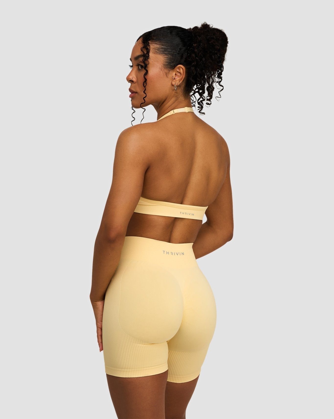 Elevate™ Sculpting Mid Waist Scrunch Shorts | Golden Butter