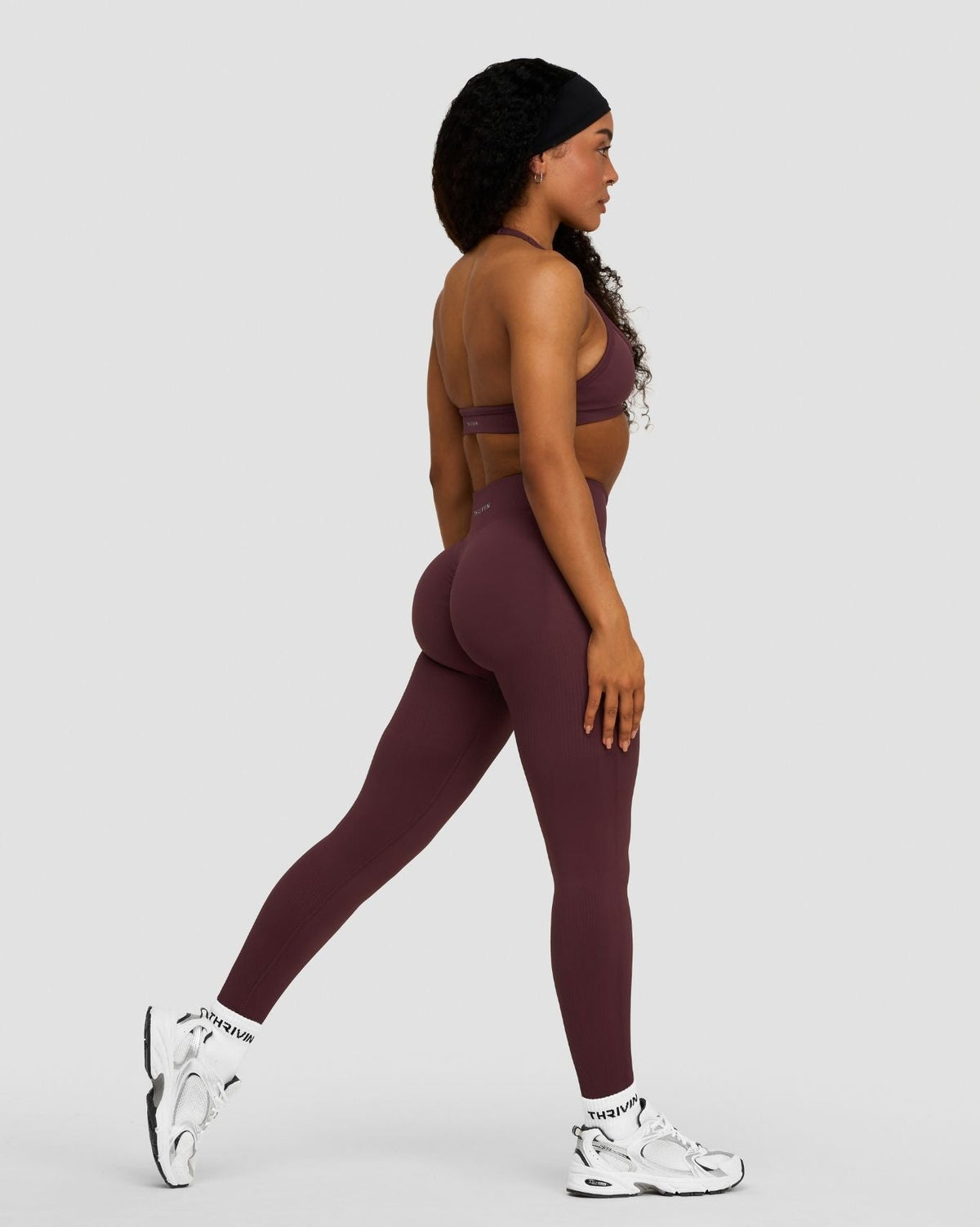 Elevate™ Sculpting Mid Waist Scrunch Leggings | Dark Mauve