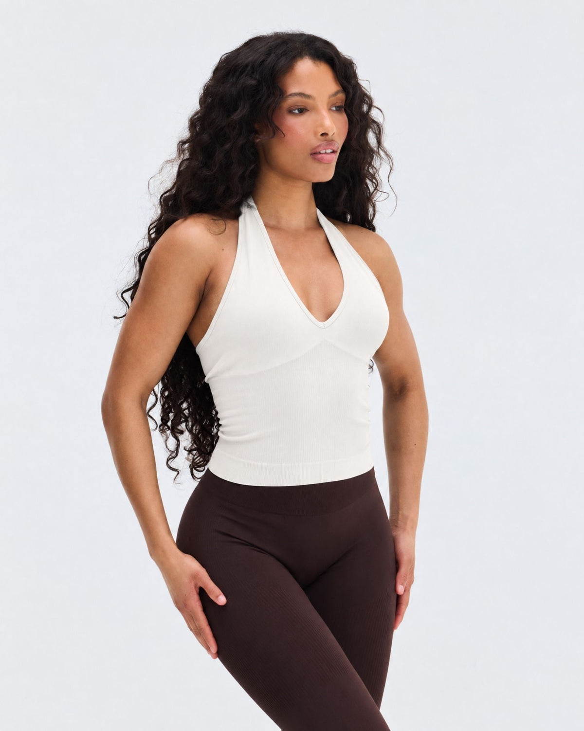 Elevate™ Sculpting Seamless Halterneck Top | White