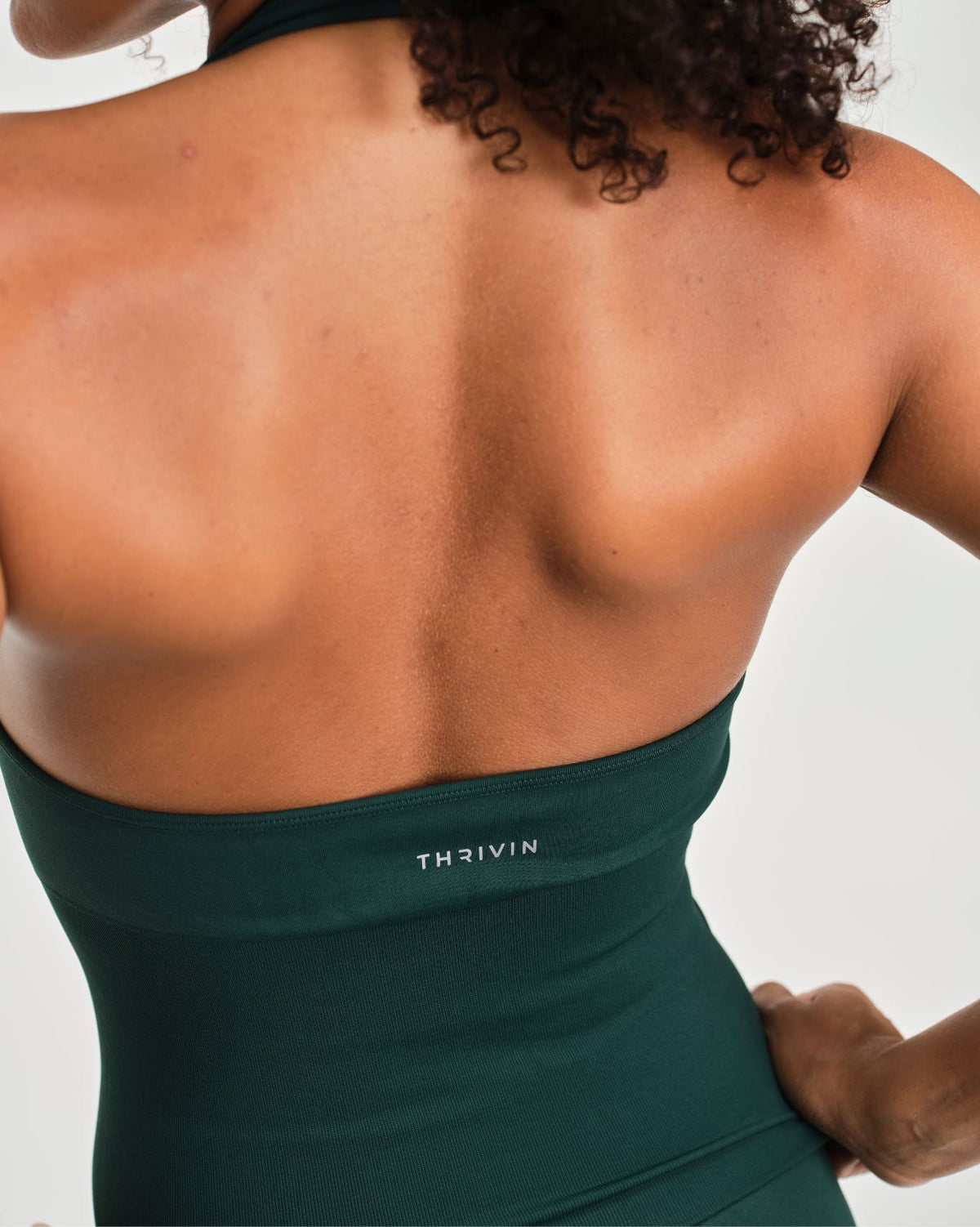 Elevate™ Sculpting Seamless Halterneck Top | Pine Green