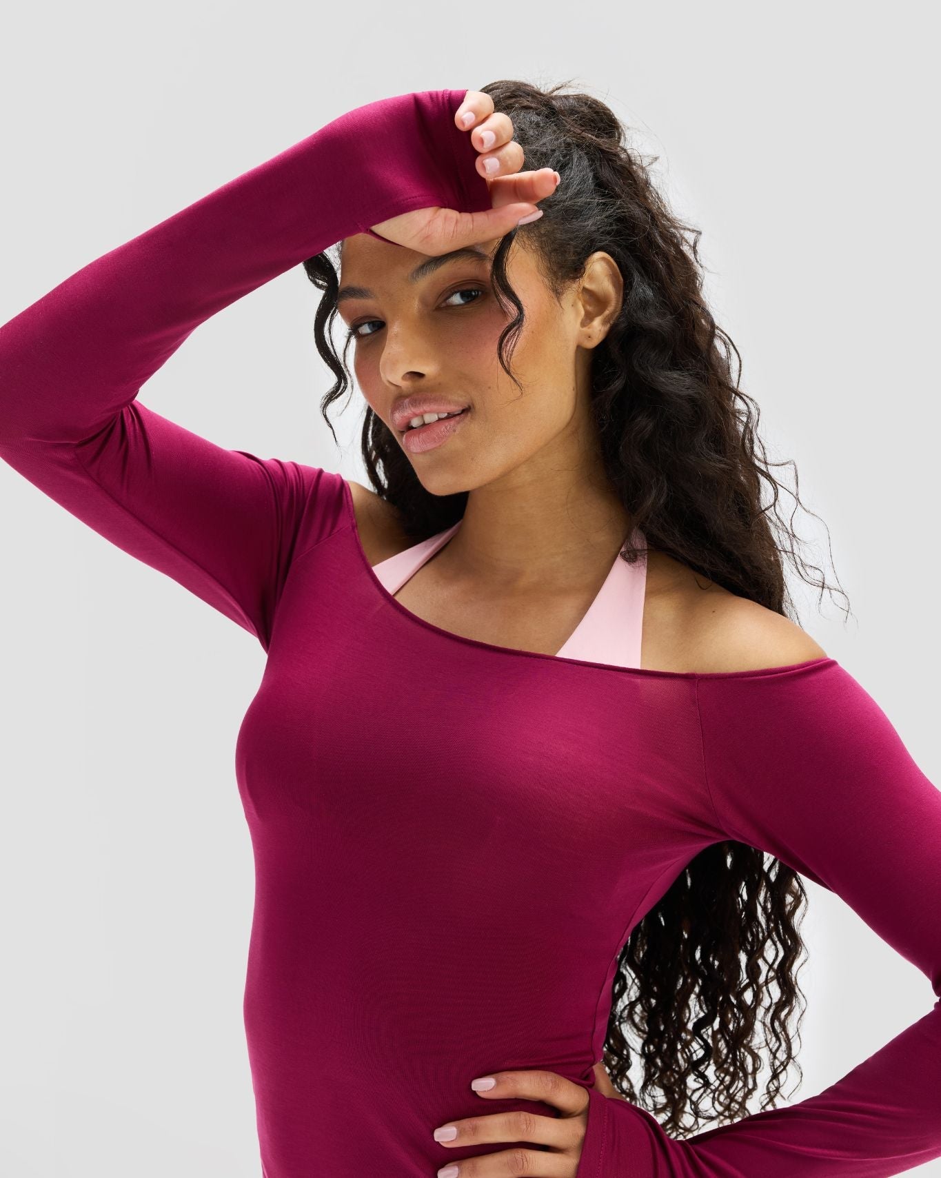 The Essential Collection Boat Neck Top | Cherry Berry