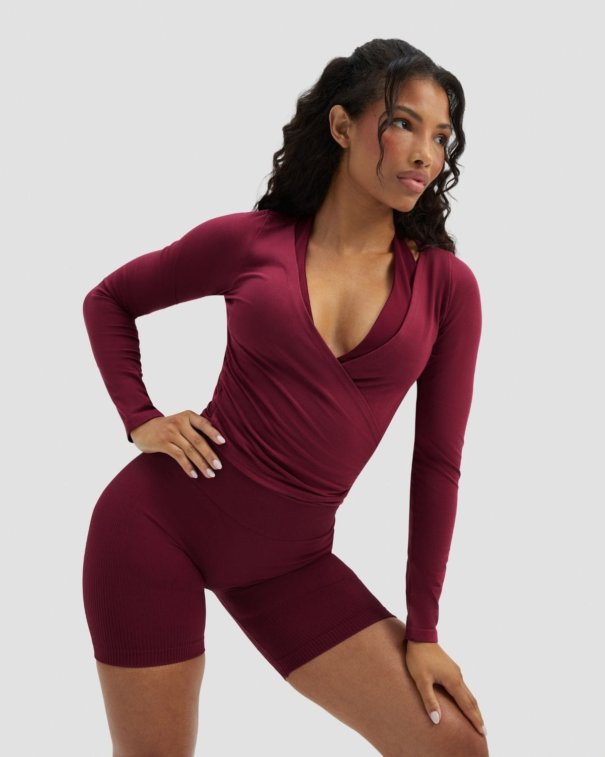 The Essential Collection Wrap Top | Cherry Berry