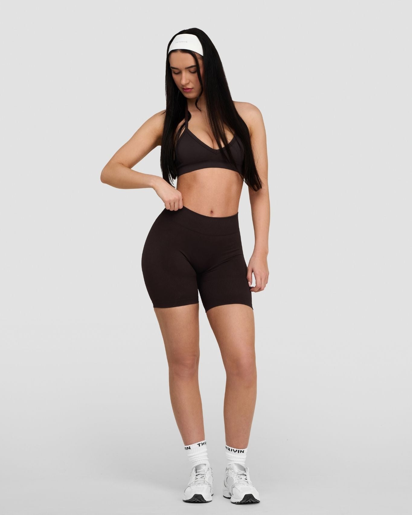 Elevate™ Sculpting Mid Waist Scrunch Shorts | Coffee