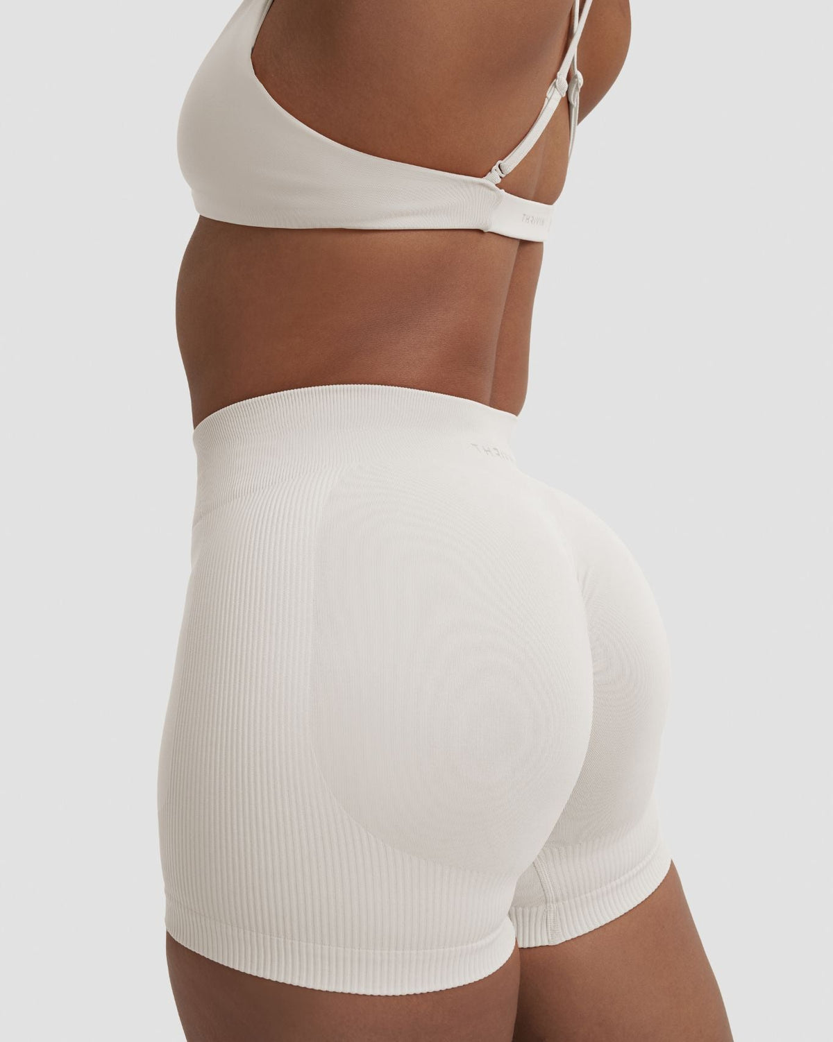 Elevate™ Sculpting Mid Waist Scrunch Shorter Shorts | Cream
