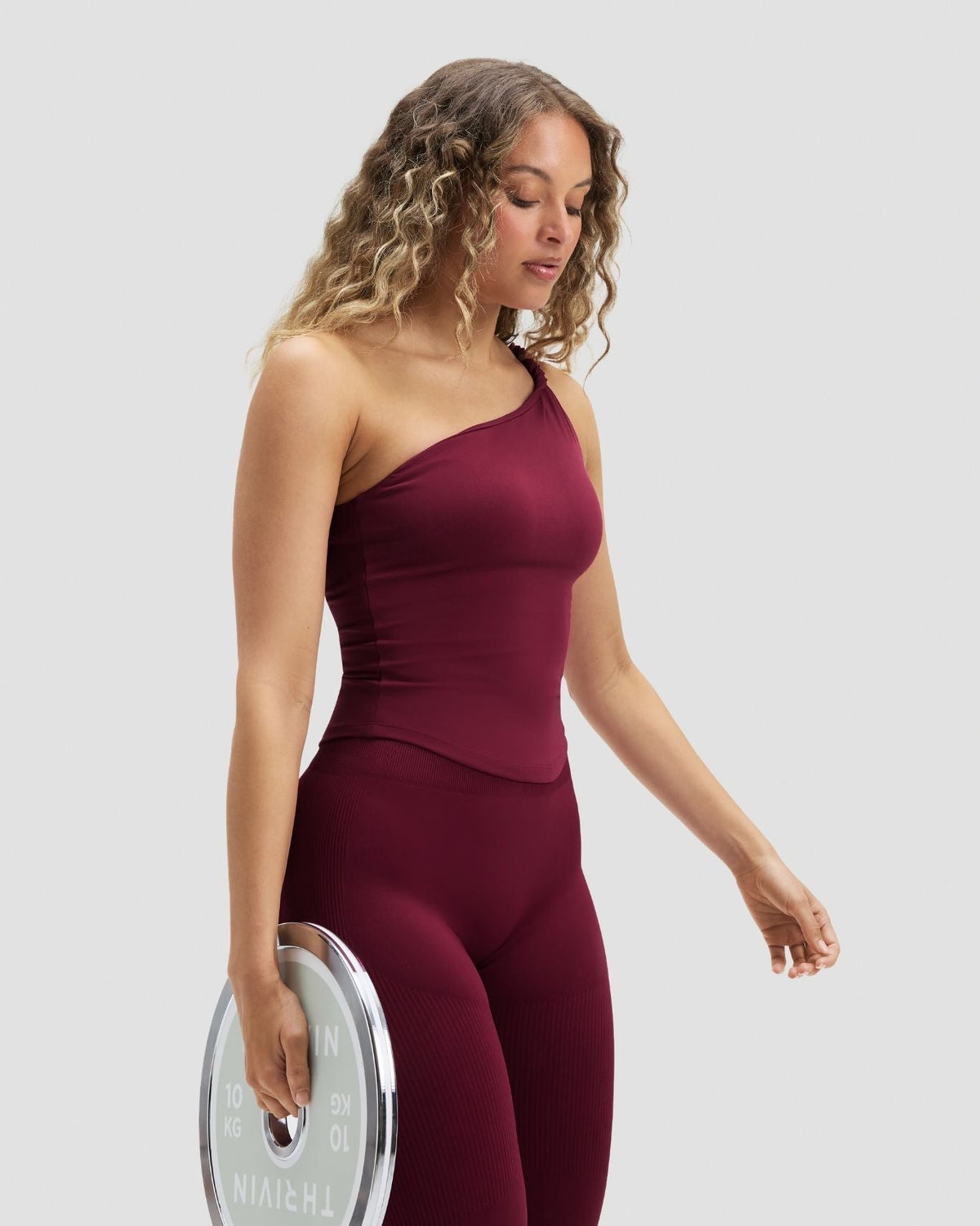 Elevate™ Sculpting Asymmetric Twist Top | Cherry Berry