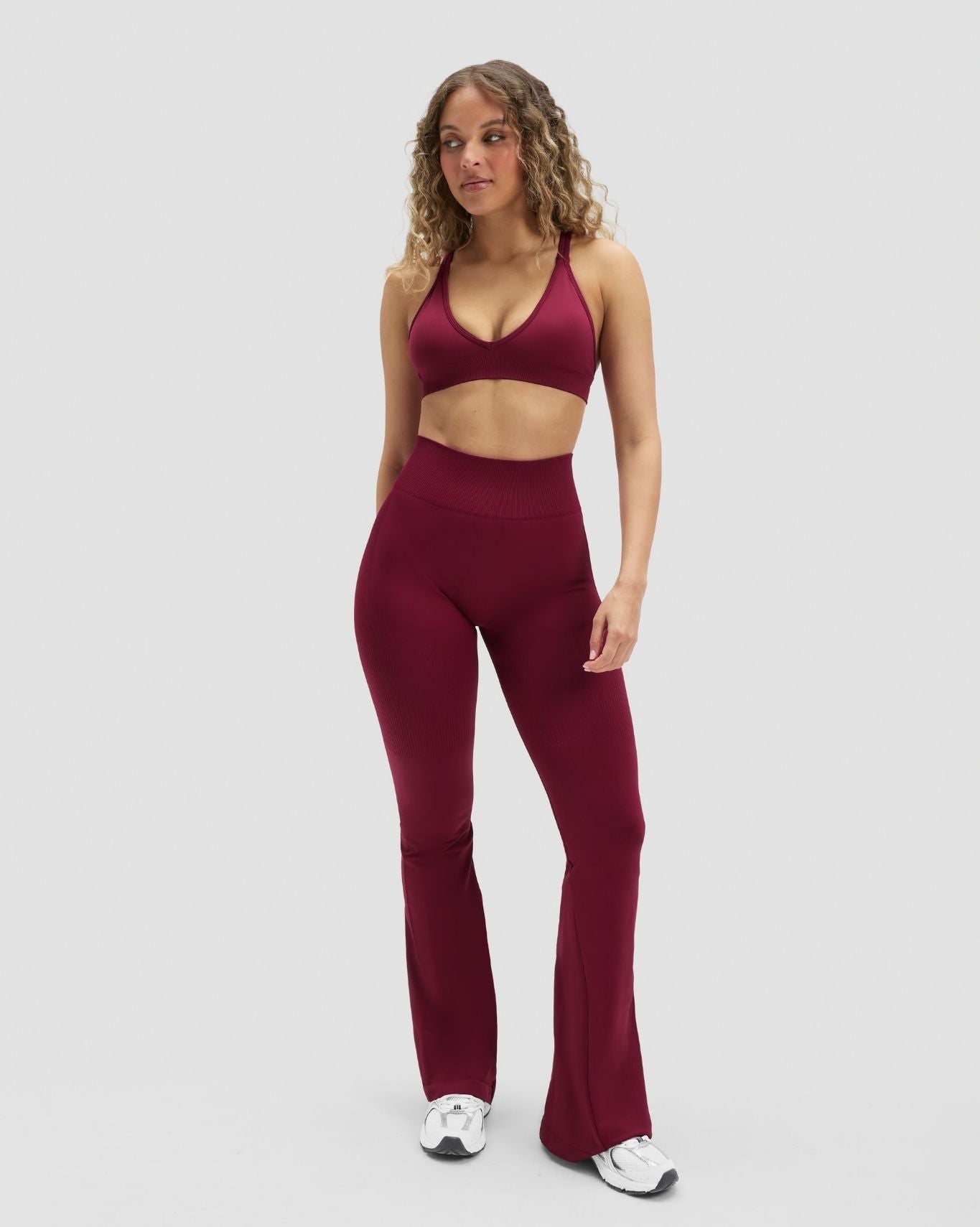 Elevate™ Sculpting High Waist Flare Leggings | Cherry Berry