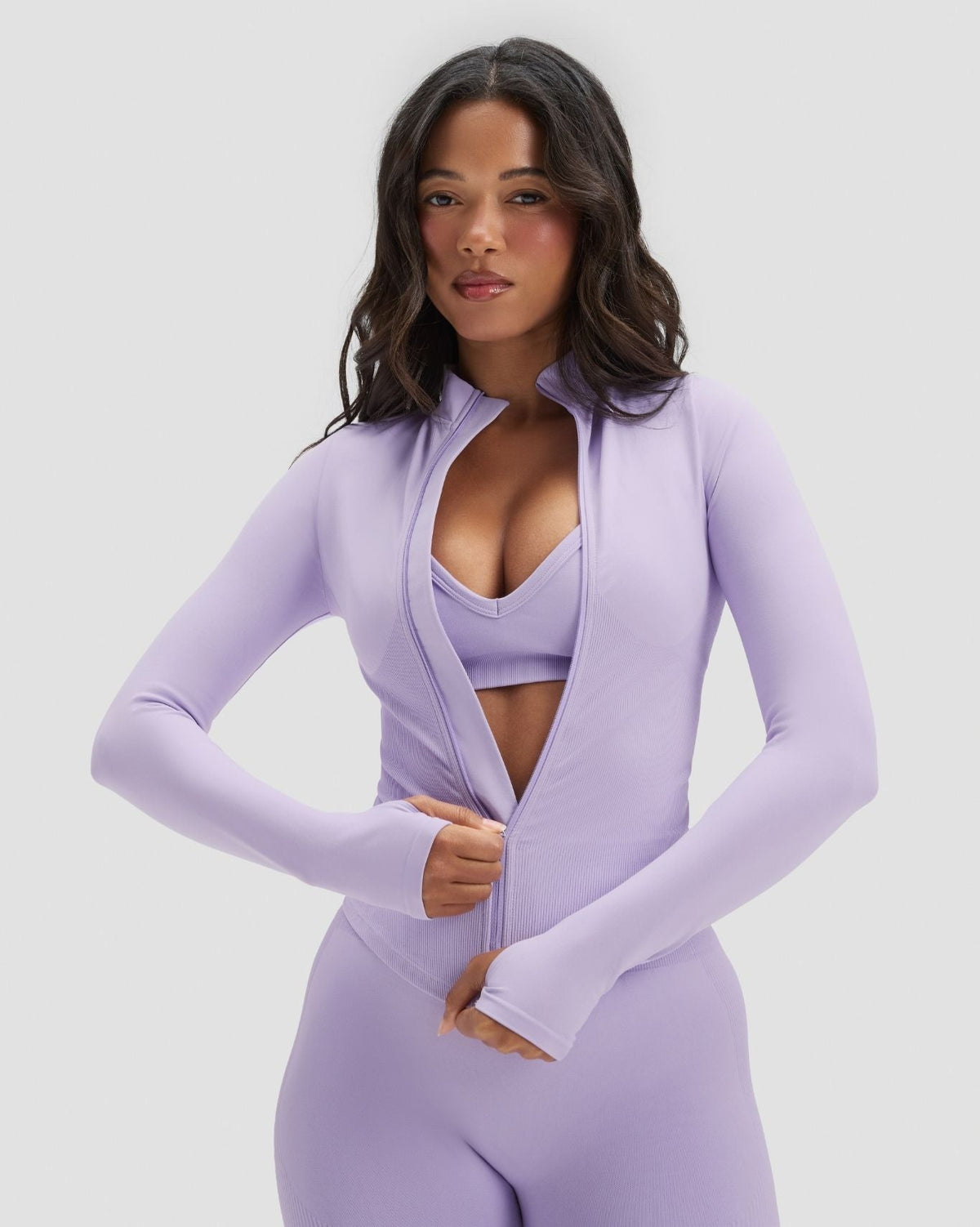 Elevate™ Compression Long Sleeve Jacket | Lilac
