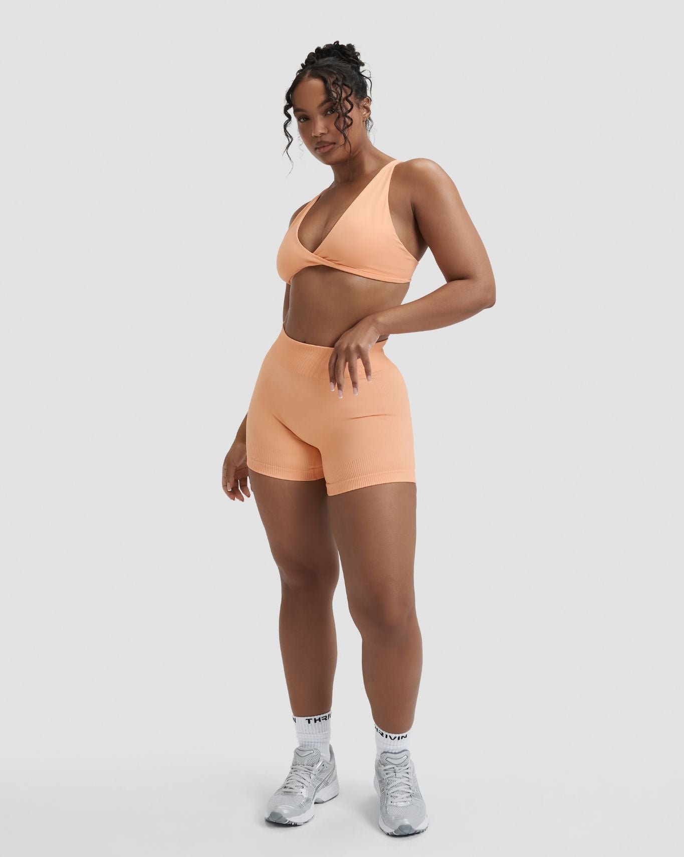 Elevate™ Sculpting Mid Waist Scrunch Shorter Shorts | Melon
