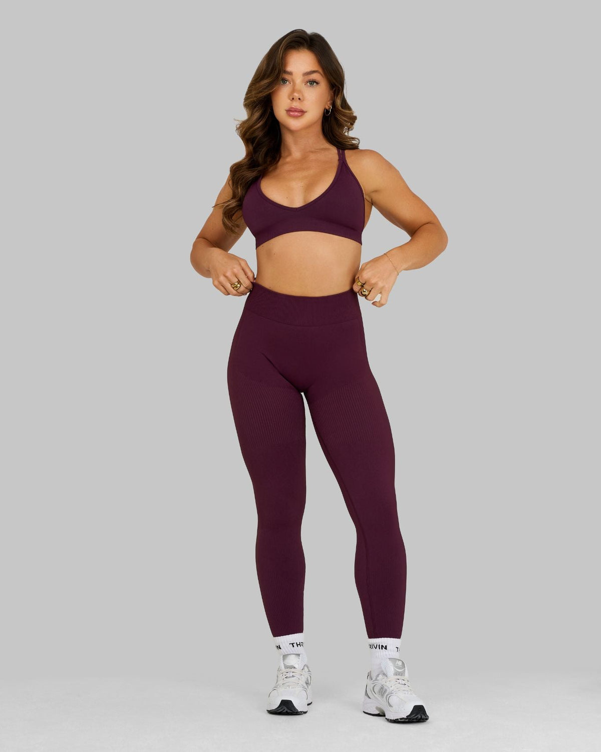 Elevate™ Sculpting Mid Waist Scrunch Leggings | Winter Plum
