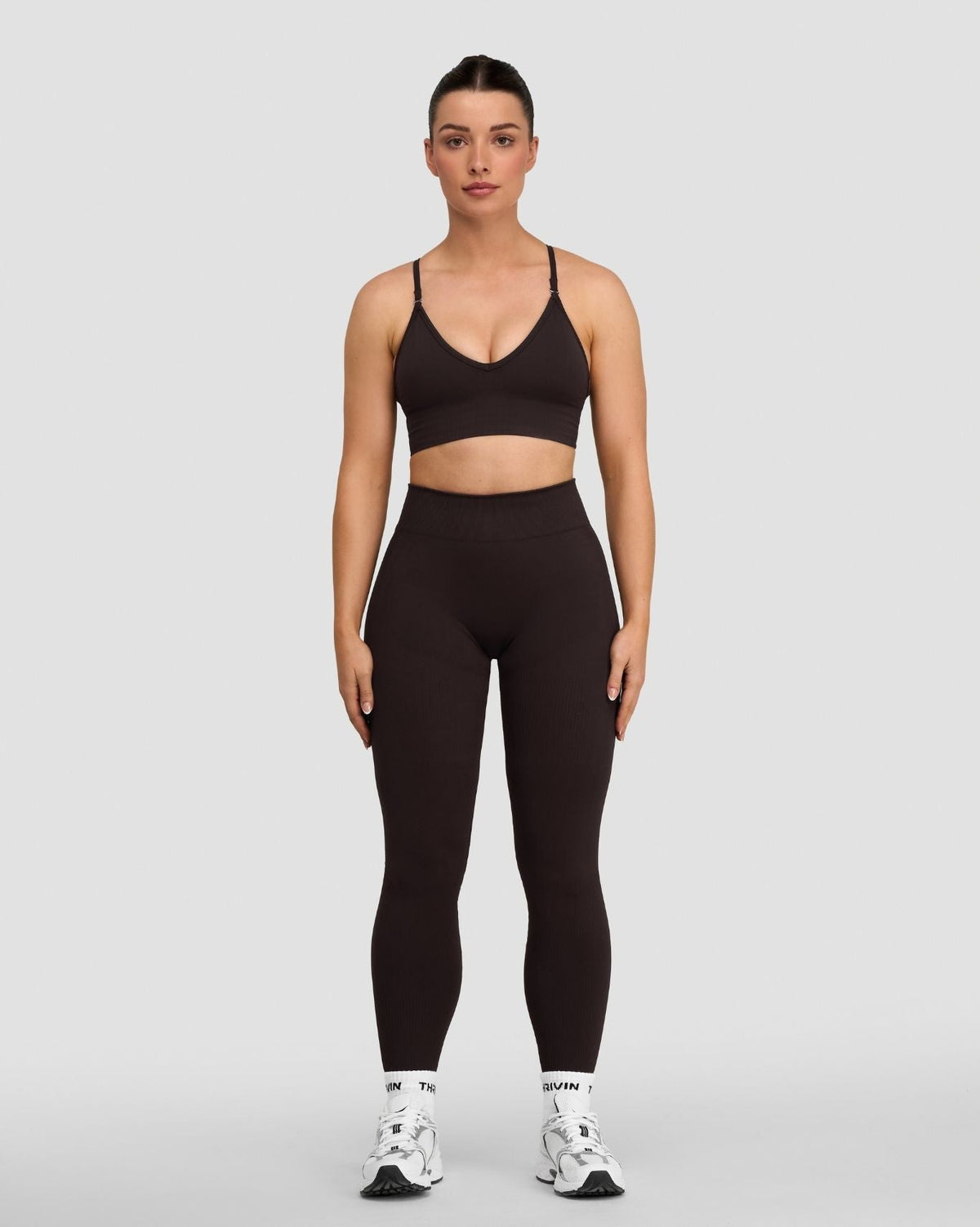 Elevate™ Sculpting Mid Waist Scrunch Leggings | Coffee