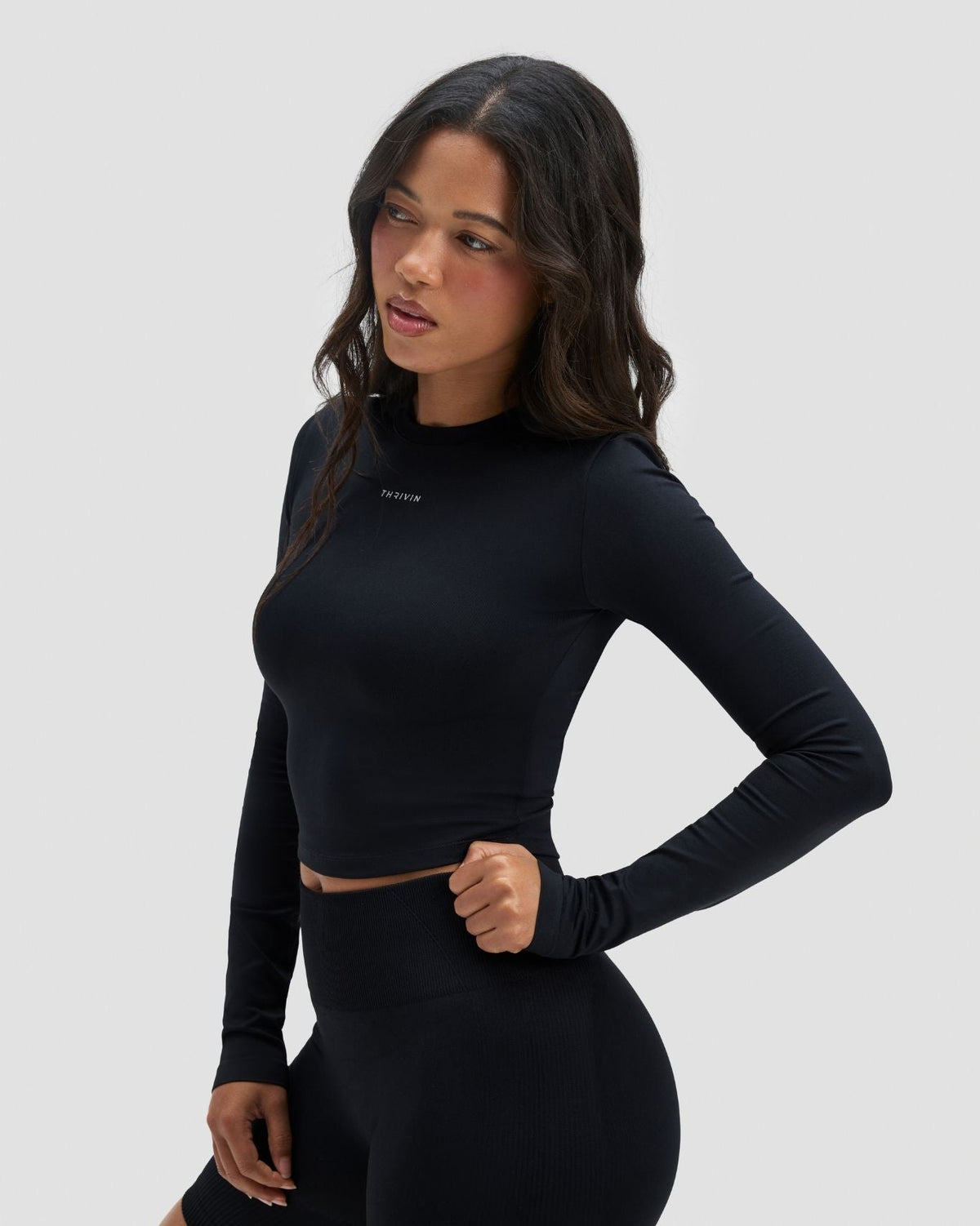 Elevate™ Compression Long Sleeve Top | Night Black