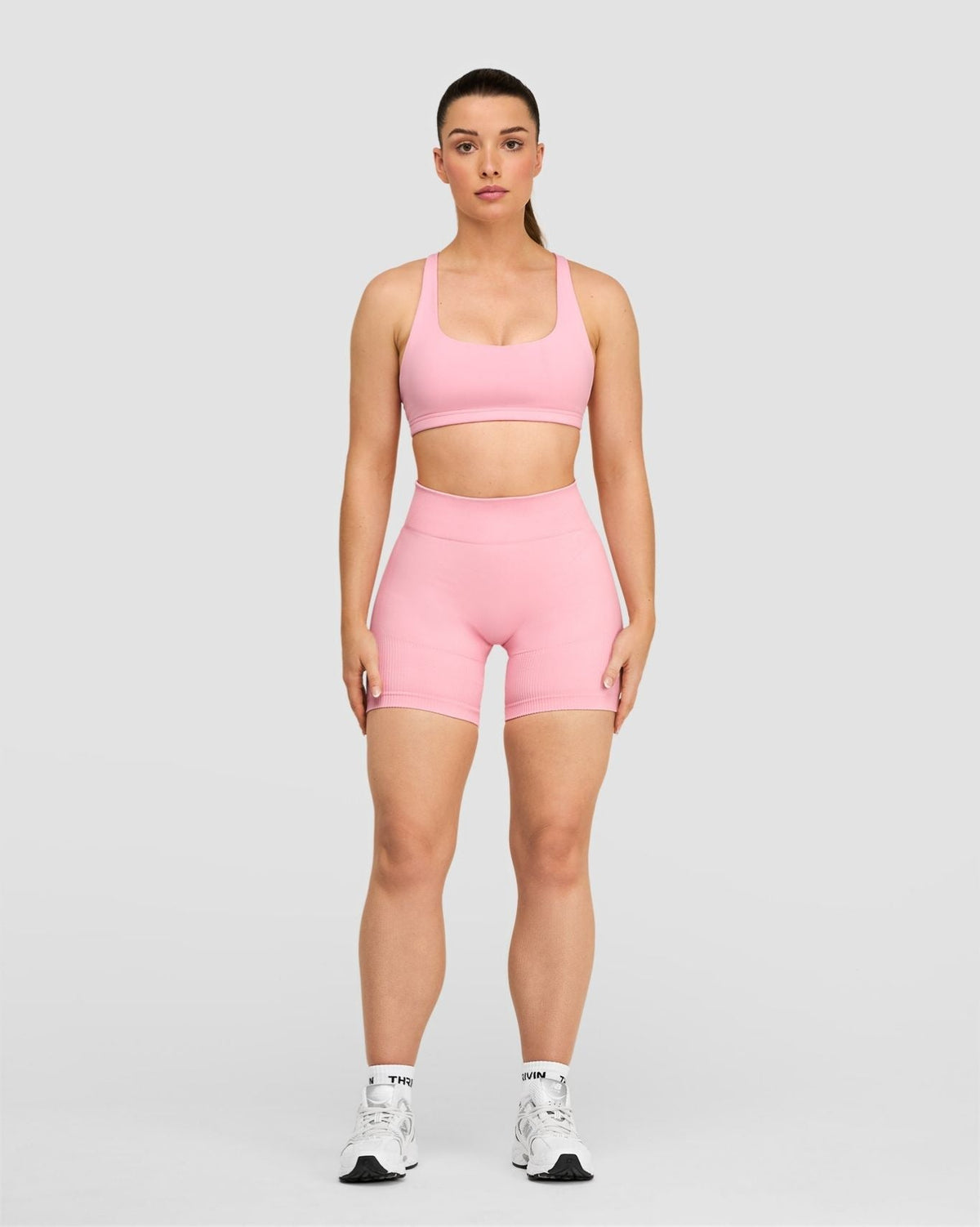 Elevate™ Sculpting Mid Waist Scrunch Shorts | Cotton Pink