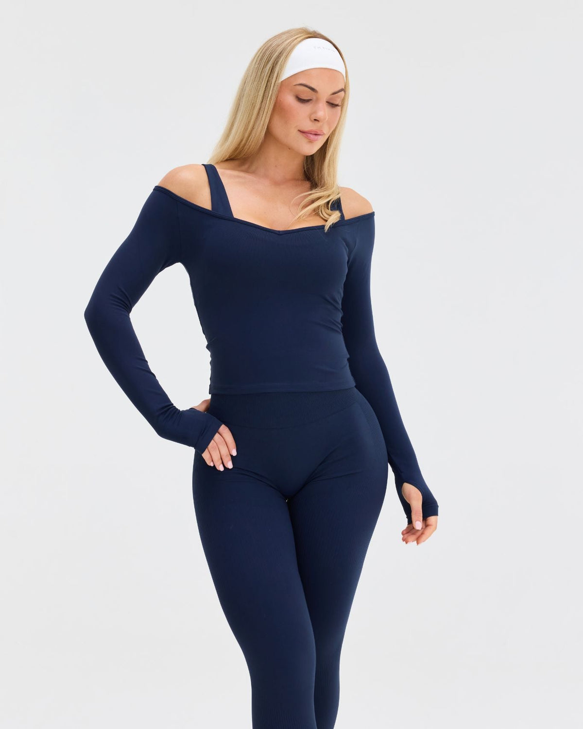 Elevate™ Sculpting Seamless V-Neck Top | Midnight Navy
