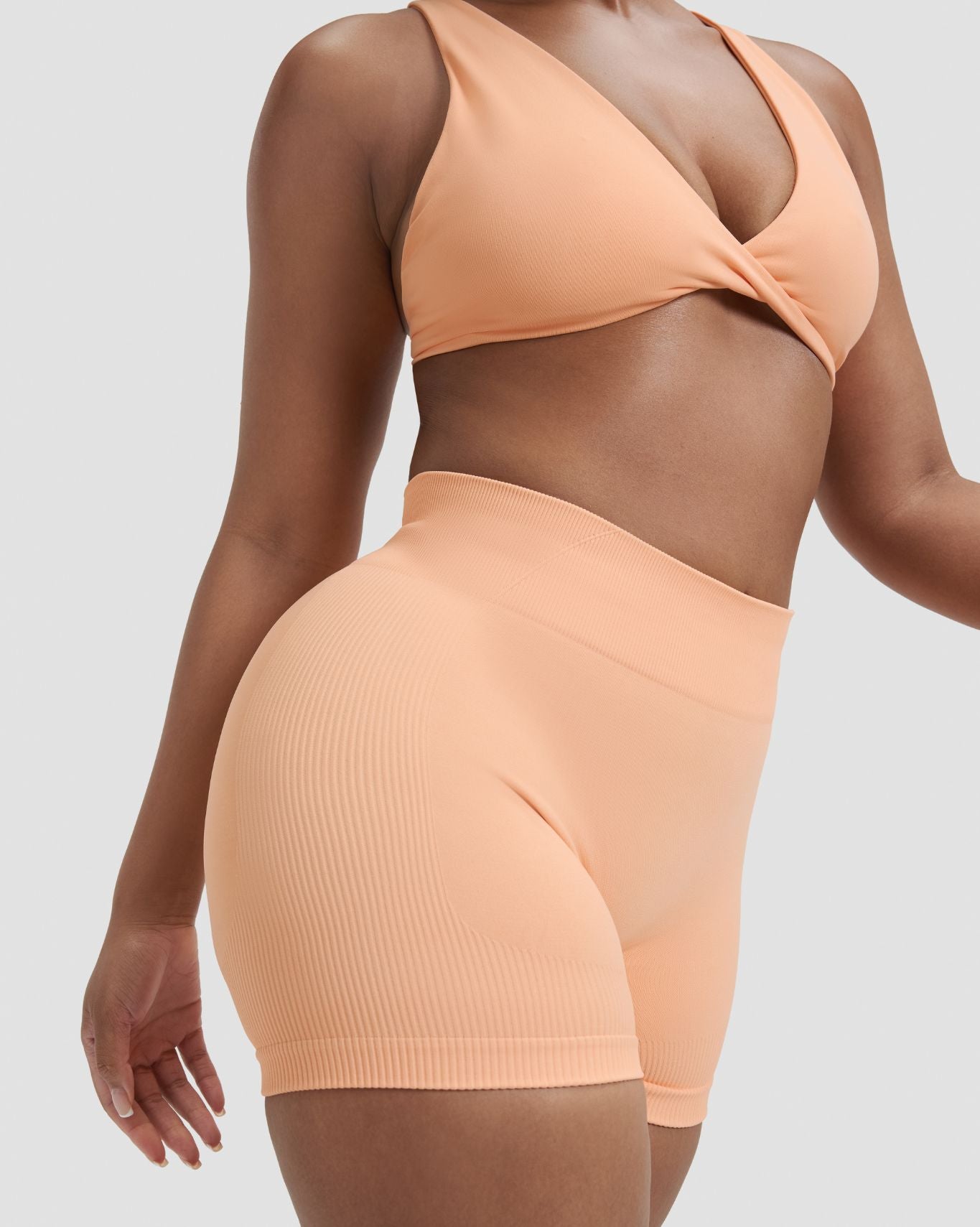 Elevate™ Sculpting Mid Waist Scrunch Shorter Shorts | Melon