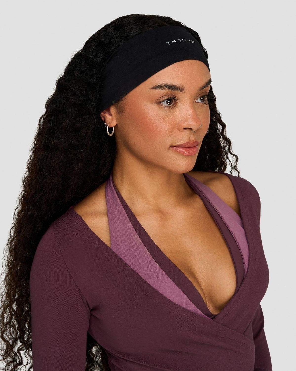 Elevate™ Sculpting Seamless V-Neck Halter Bra | Orchid Mauve