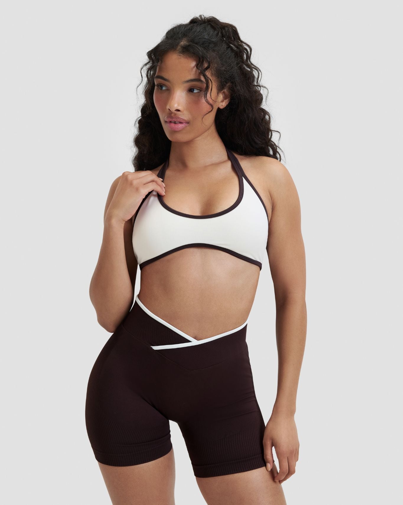 Elevate™ Outline Halterneck Bra | Cream