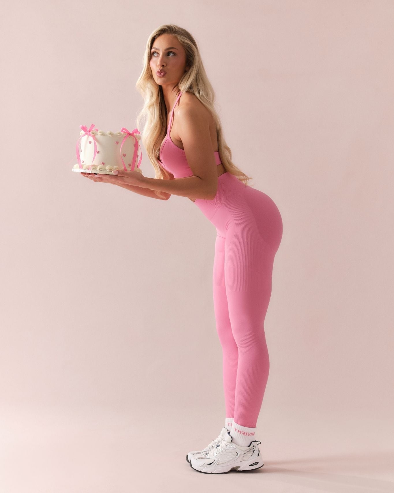 Elevate™ Sculpting High Waist Scrunch Leggings | Bubble Pink