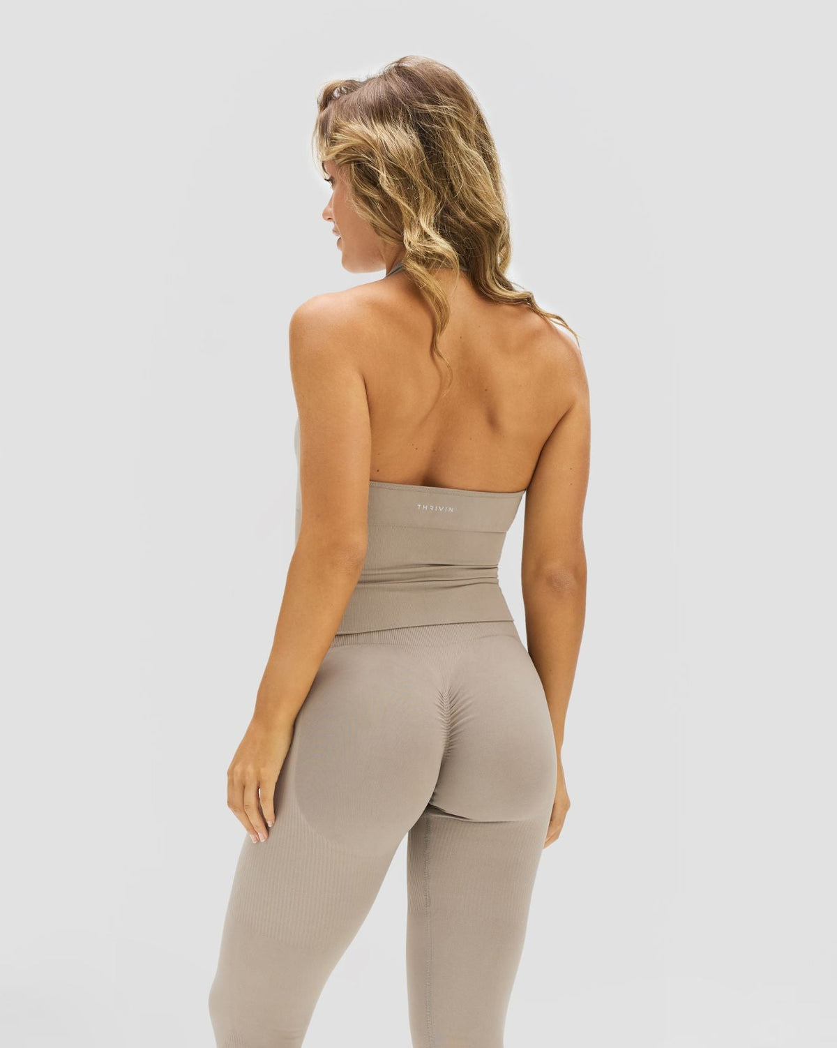 Elevate™ Sculpting Seamless Halterneck Top | Latte