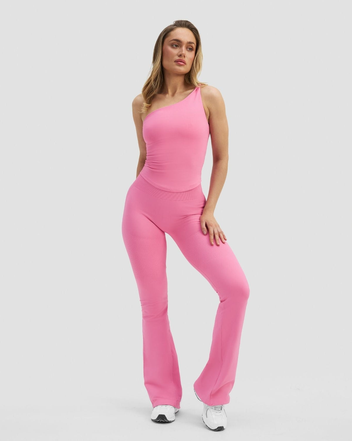 Elevate™ Sculpting Asymmetric Twist Top | Bubble Pink