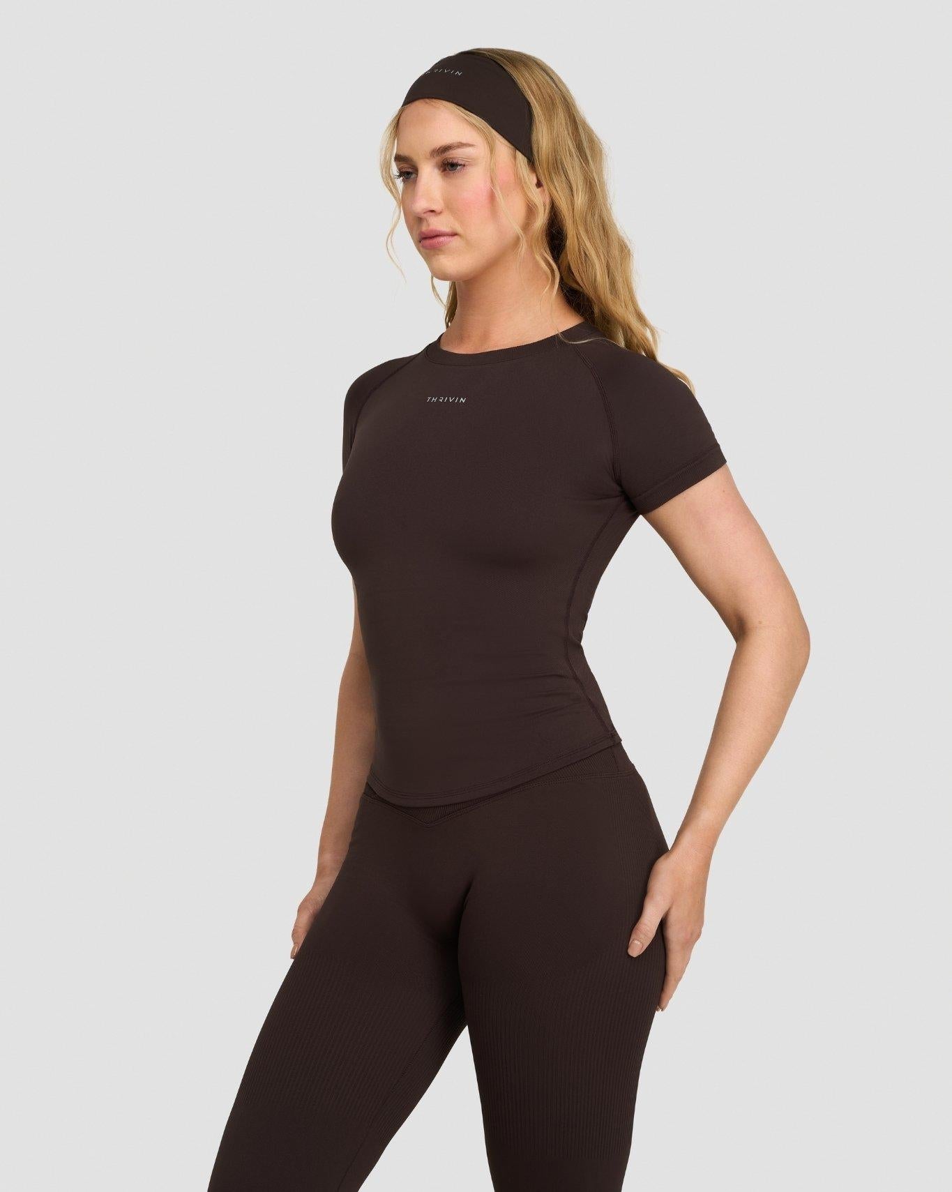 Elevate™ Compression T-Shirt | Coffee