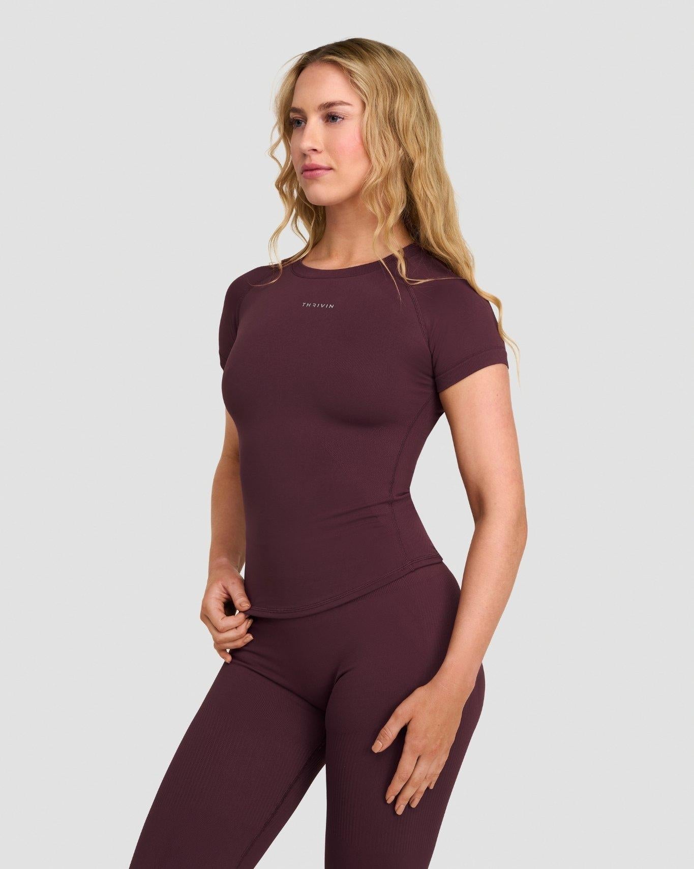 Elevate™ Compression T-shirt | Dark Mauve