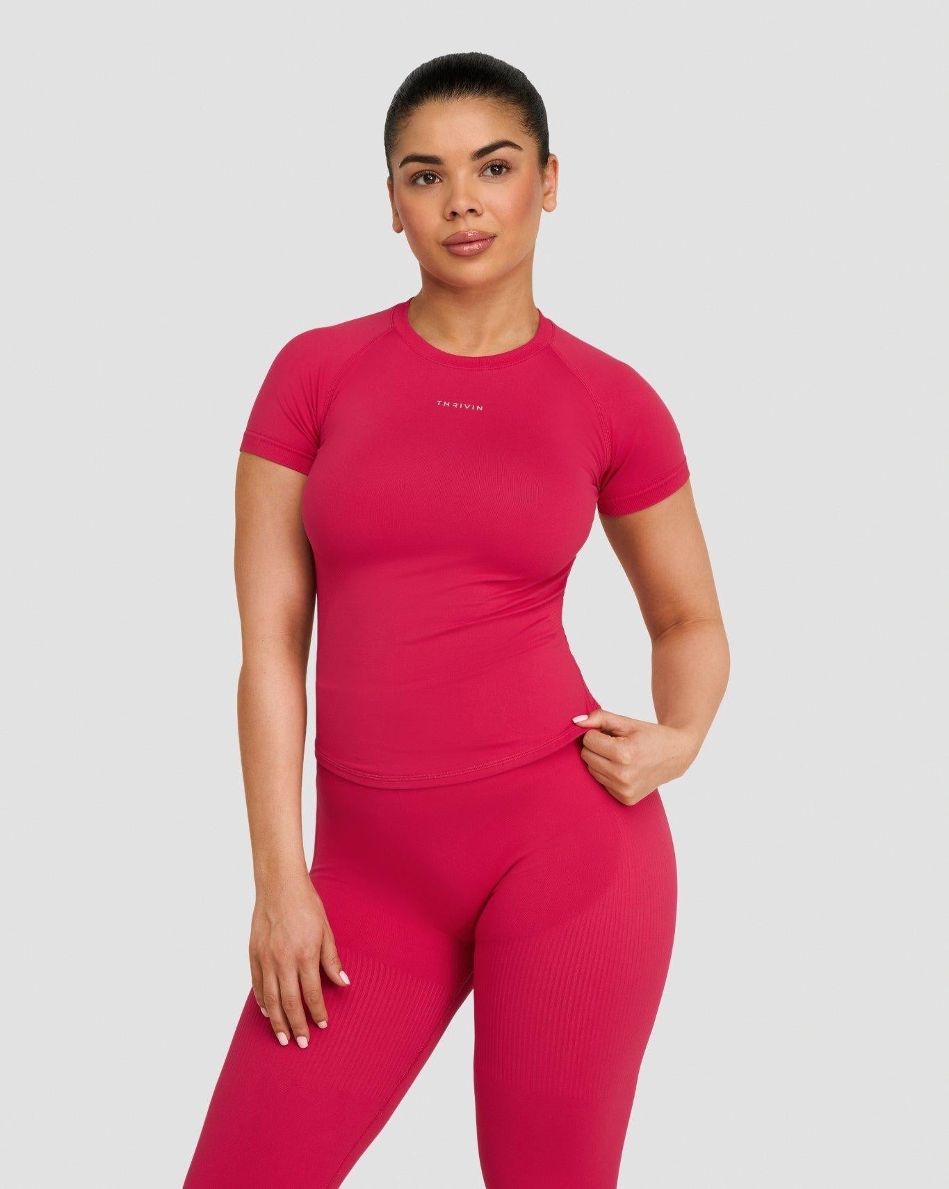 Elevate™ Compression T-Shirt | Strawberry
